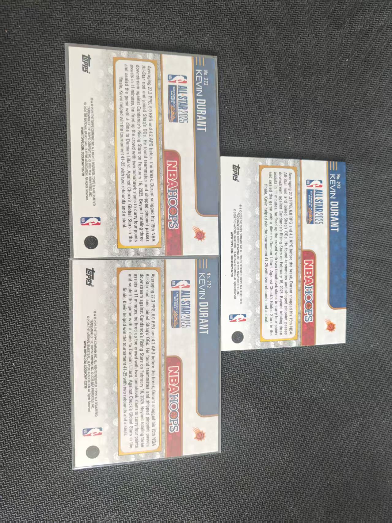 「钢炮拍卖」2026 Topps NBA Hoops 凯文 杜兰特 总冠军 近期热门球星 联盟大热 特卡 折射 lot 打包 不保卡品 收藏必备 G
