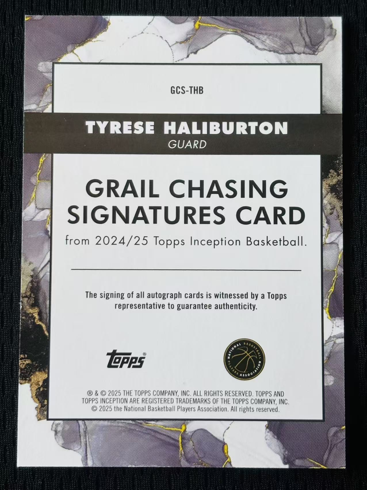 2024-25 Topps Inception Tyrese Haliburton 盗梦空间 步行者 哈利伯顿 05/25编 圣杯 签字 不累计