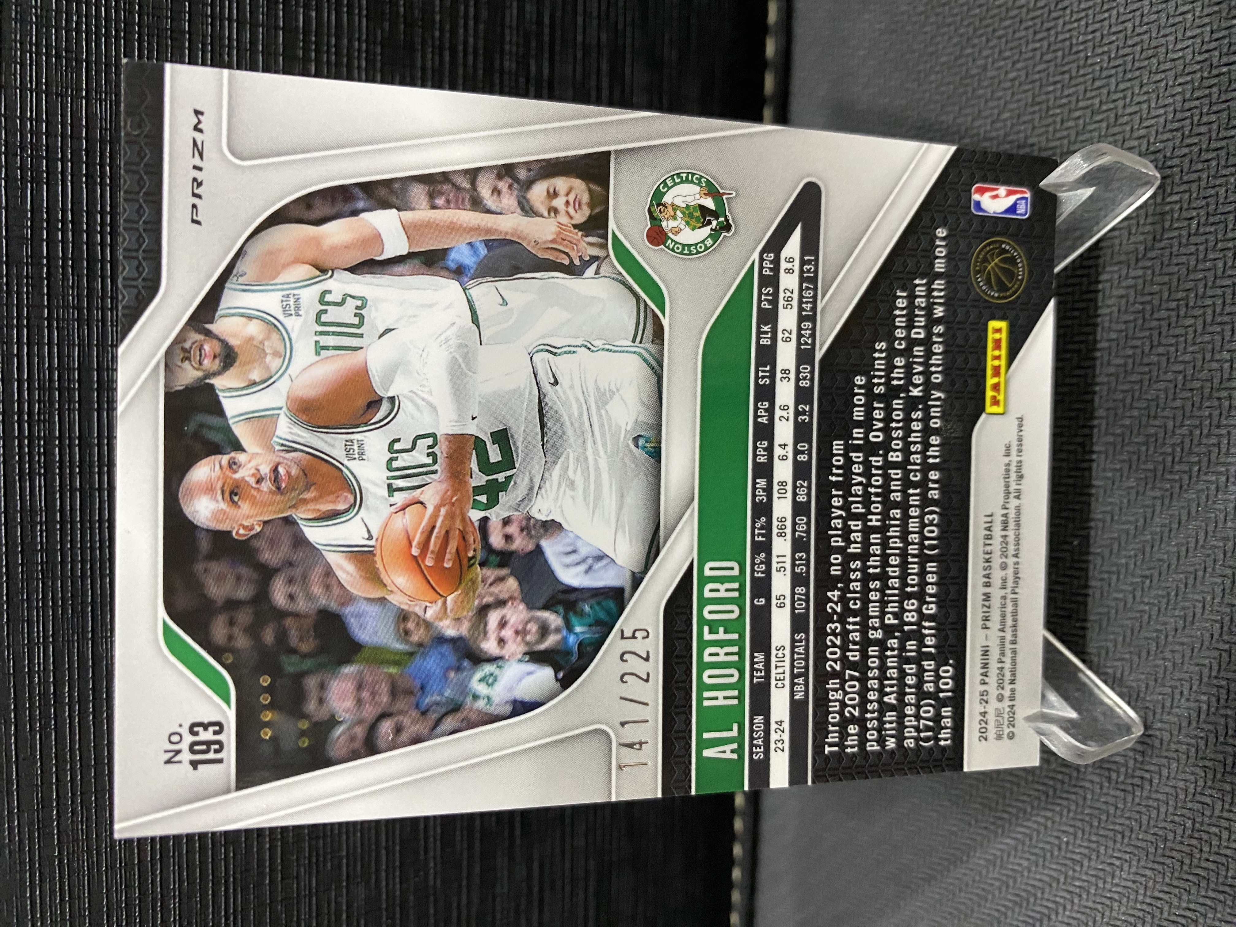 2024-25 Panini Prizm Al Horford PZ 艾尔 霍福德 红球皮折 折射 225编 收藏必备 卡品如图 -老道-【乌苏拍卖】