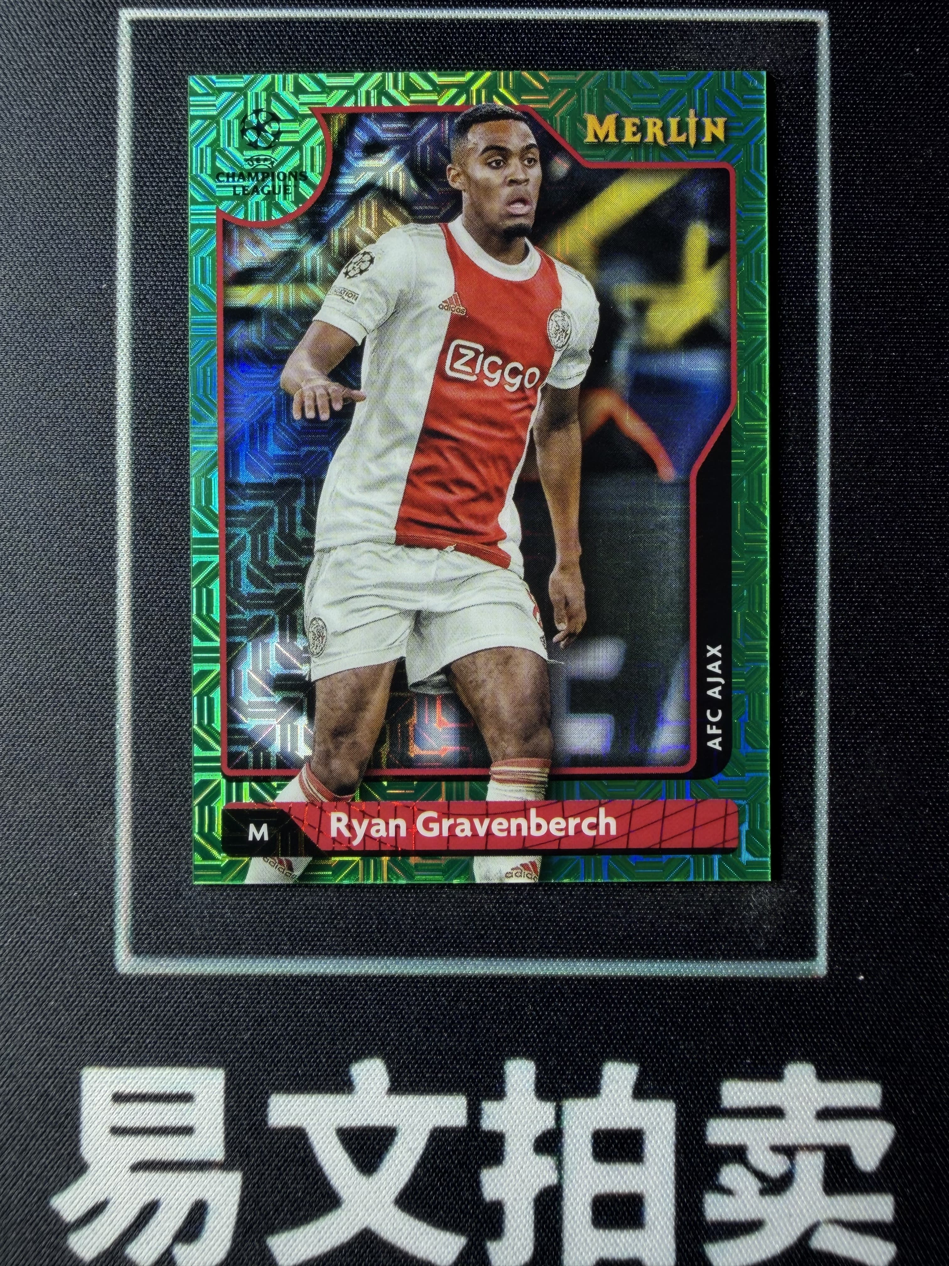 【易文拍卖 超级回款】2021-22 Topps Merlin 梅林 欧冠 RYAN GRAVENBERCH 格雷文贝尔奇 阿贾克斯 利物浦 拜仁 荷兰 09/99编 #卡痴