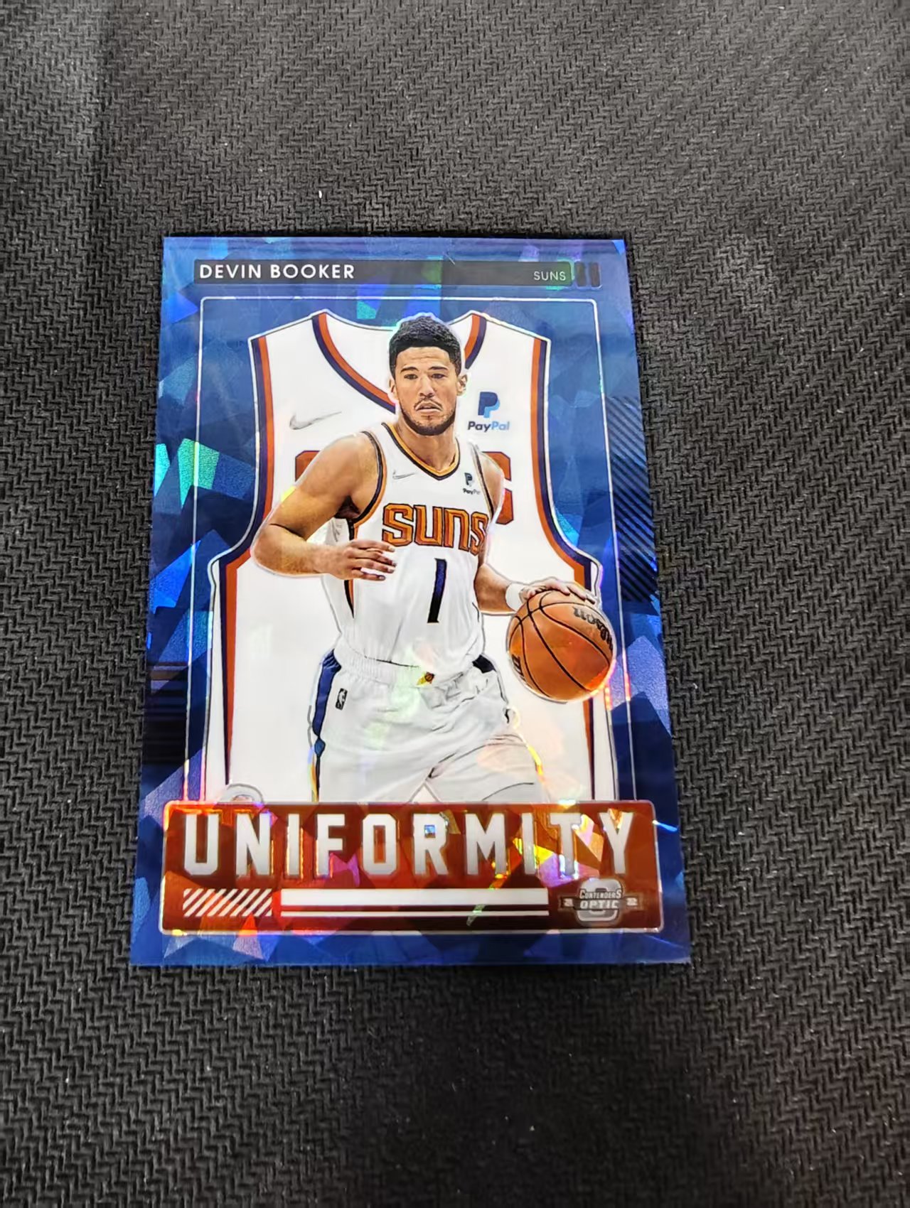 【汽水拍卖】2021-22 Panini Contenders Optic Devin Booker 球票OP 德文 布克 小背心特卡 蓝碎冰 75编 微瑕如图