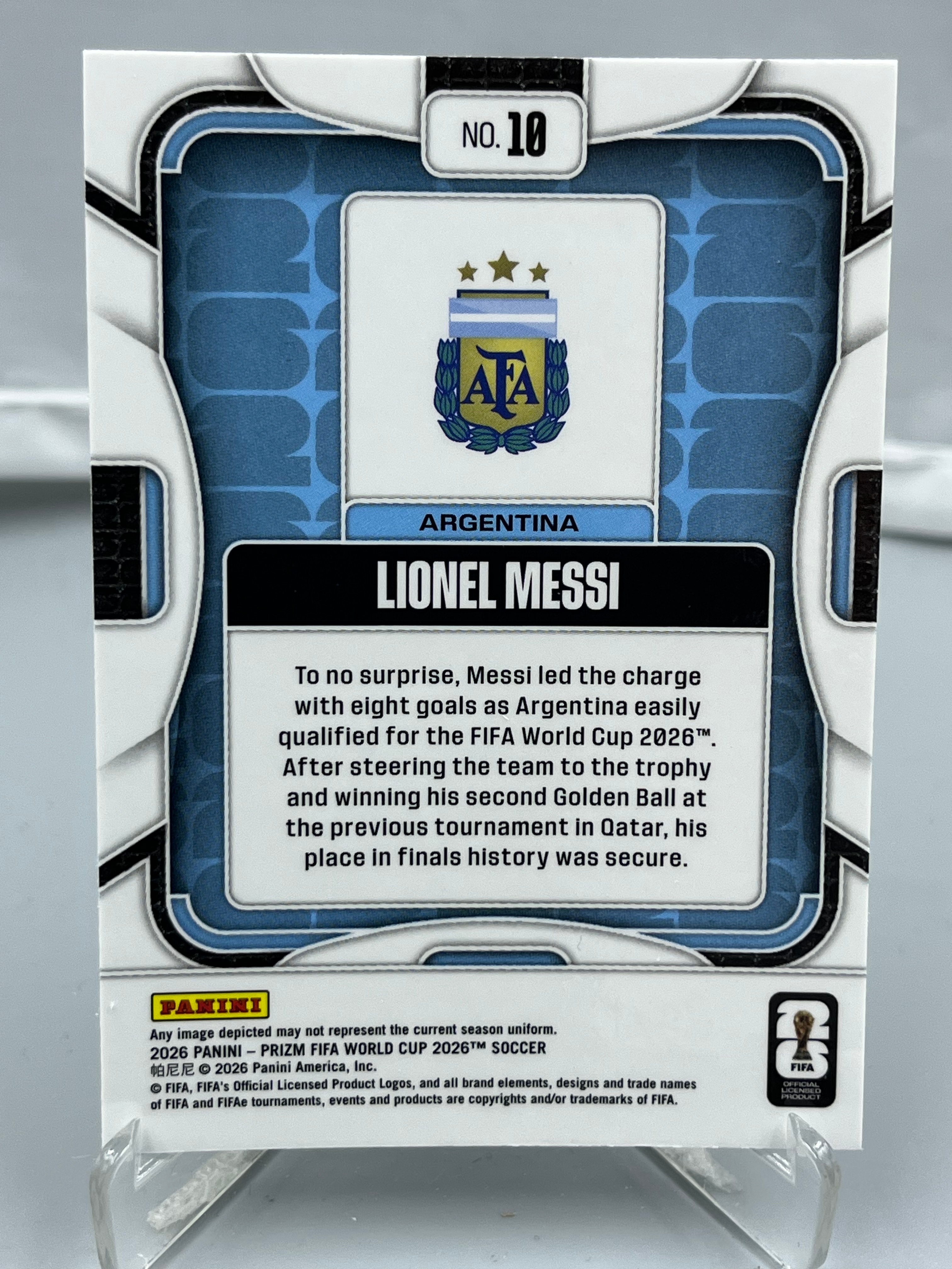 2026 Panini Prizm World Cup Lionel Messi 世界杯PZ 利昂内尔 梅西 阿根廷 巴萨 巴塞罗那 球王 梅老板 base 瑕疵如图【暴富 AC哥】ta541