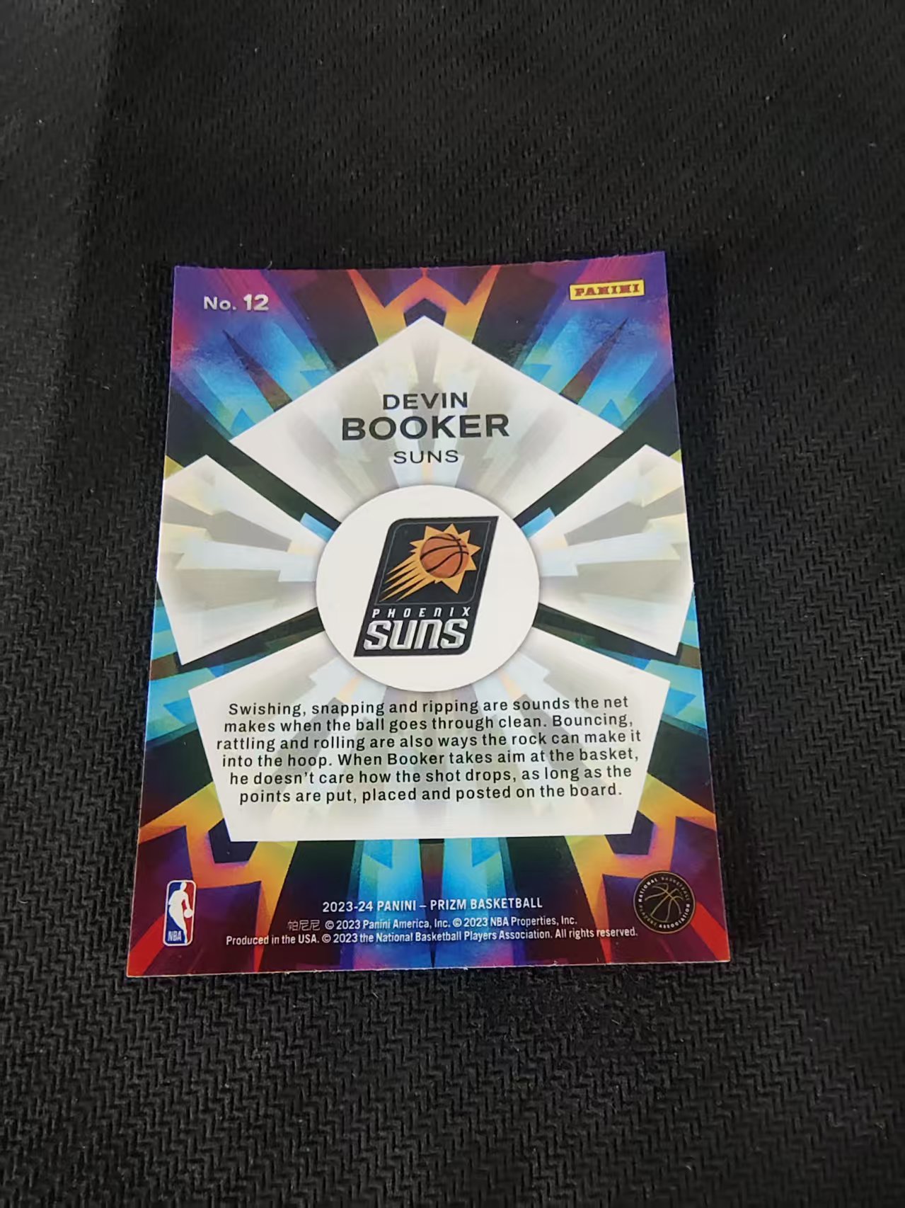 【可合并,不累计】2023-24 Panini Prizm Devin Booker 德文 布克 太阳 万花筒特卡 PZ 划痕 边角微瑕 介意勿拍 #12