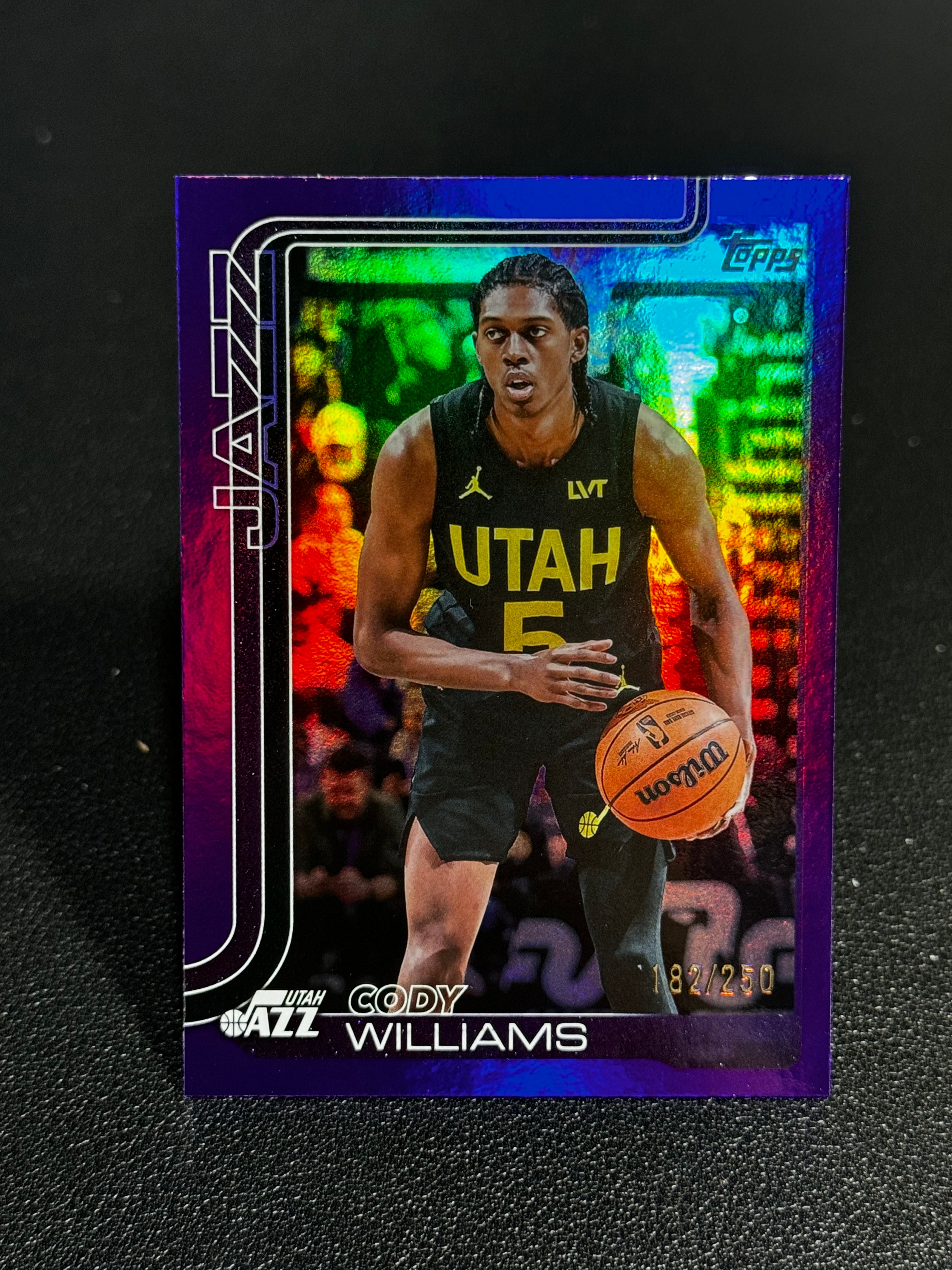 2025 Topps Chrome 篮球 元年 紫折 250编 爵士 科迪・威廉姆斯 Cody Williams 潜力无限 LWLQ