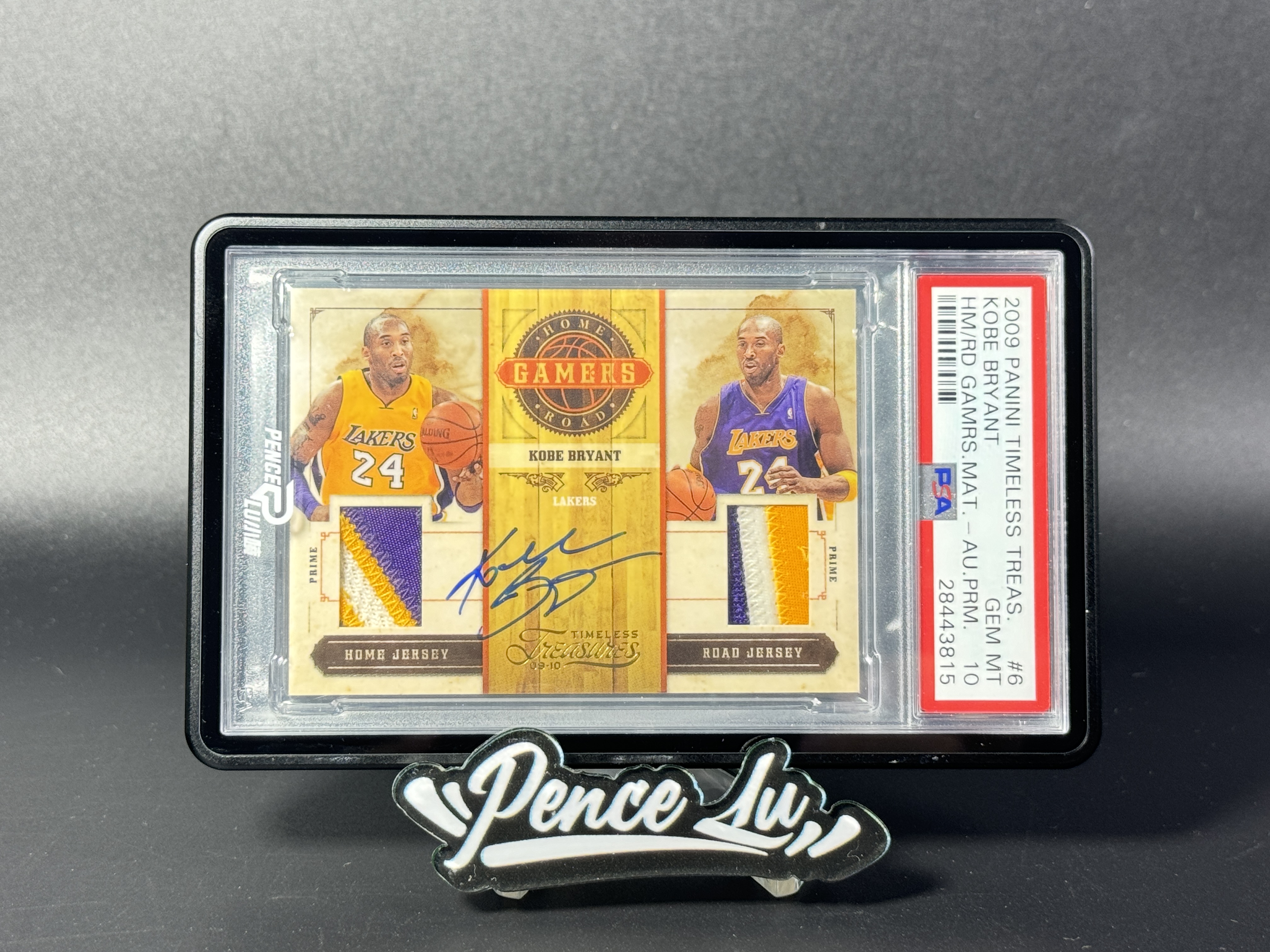 【喷子拍卖】2009-10 Timeless Treasures Kobe Bryant 元年 洛杉矶湖人 科比 布莱恩特 双窗 patch 签字 10编 主客场GU落场切割 卡签 8/10老同背 PSA10 POP1 送订制壳 史迪仔