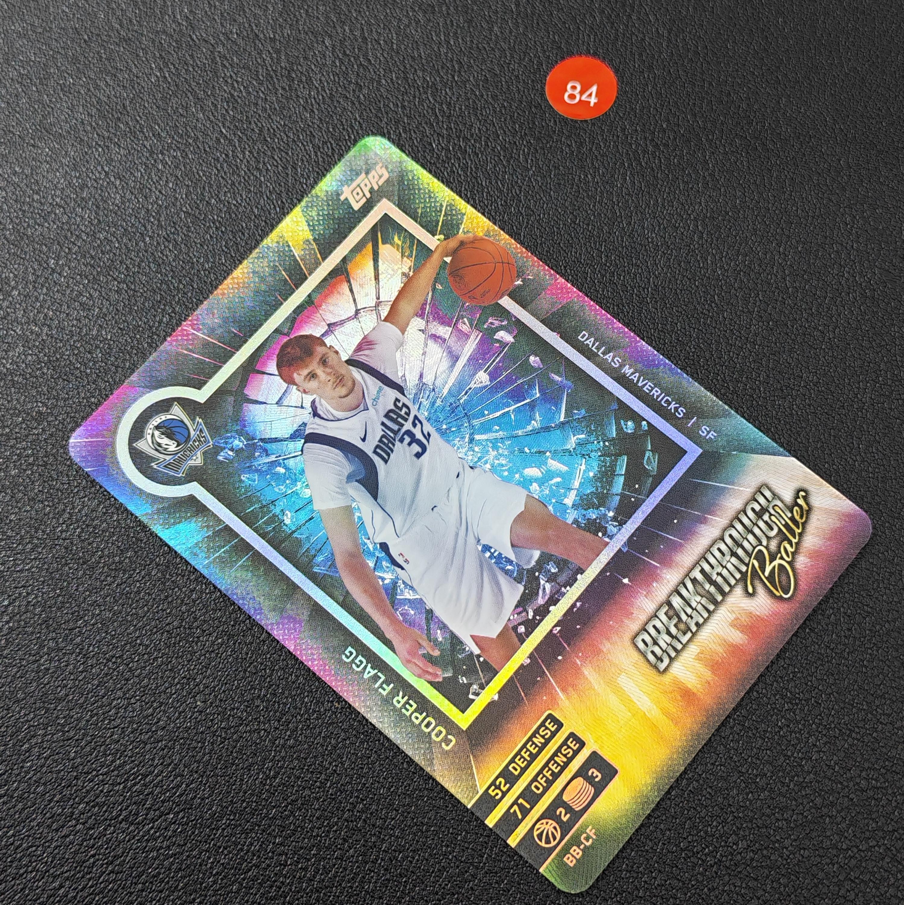 【鹰歌拍卖】库珀·弗拉格 Flagg 独行侠 银折 BreakthroughBaller特卡 |2025 Topps Match Attax 美国之子 未来可期 凑套必备 不保卡品#momo