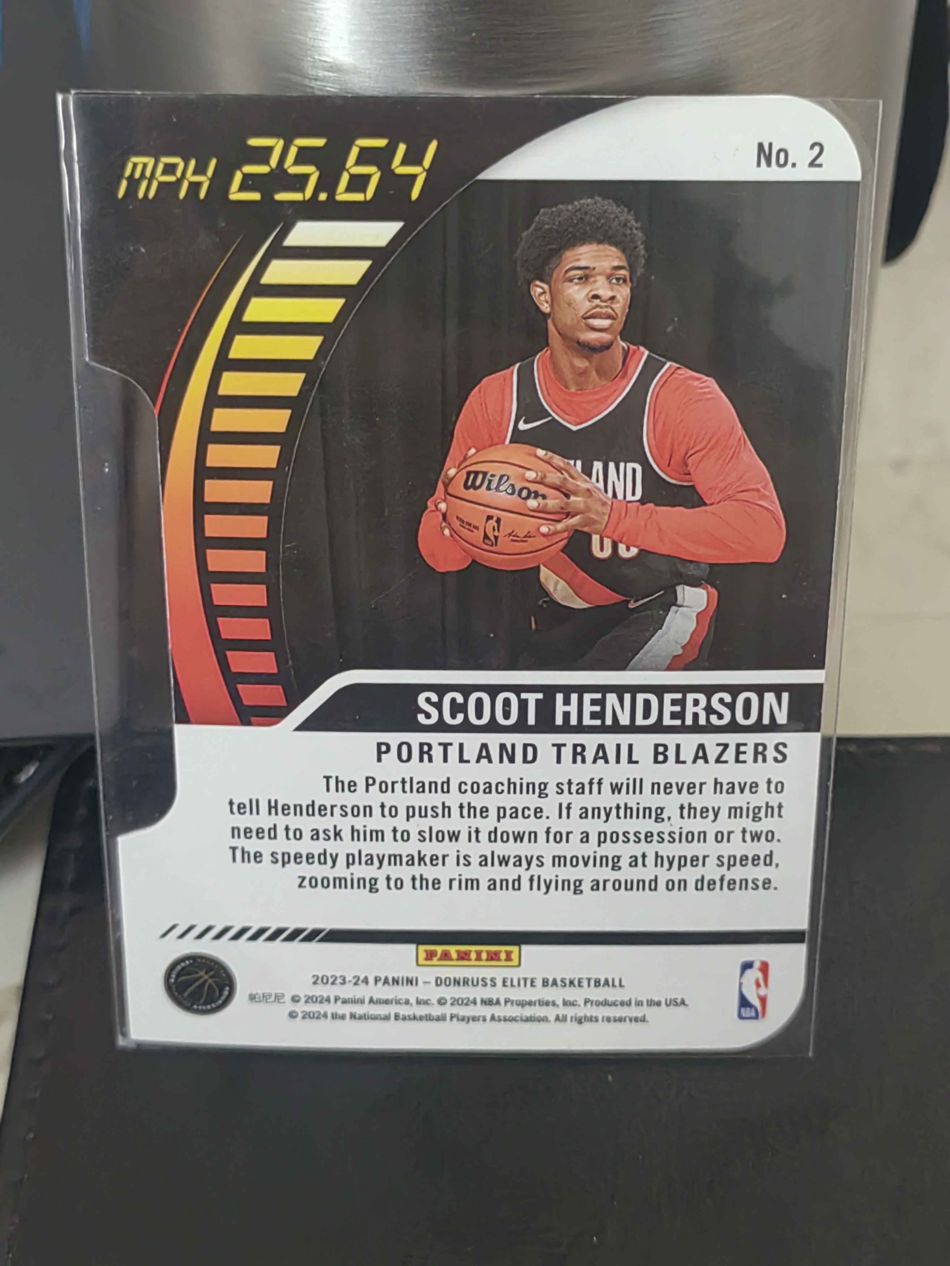 2023-24 Panini ELITE Scoot Henderson RC 精英 斯库特亨德森 开拓者 新秀 FULL THROTTLE 全速前进 特卡 篮 白边白角 不保卡品 卡品如图
