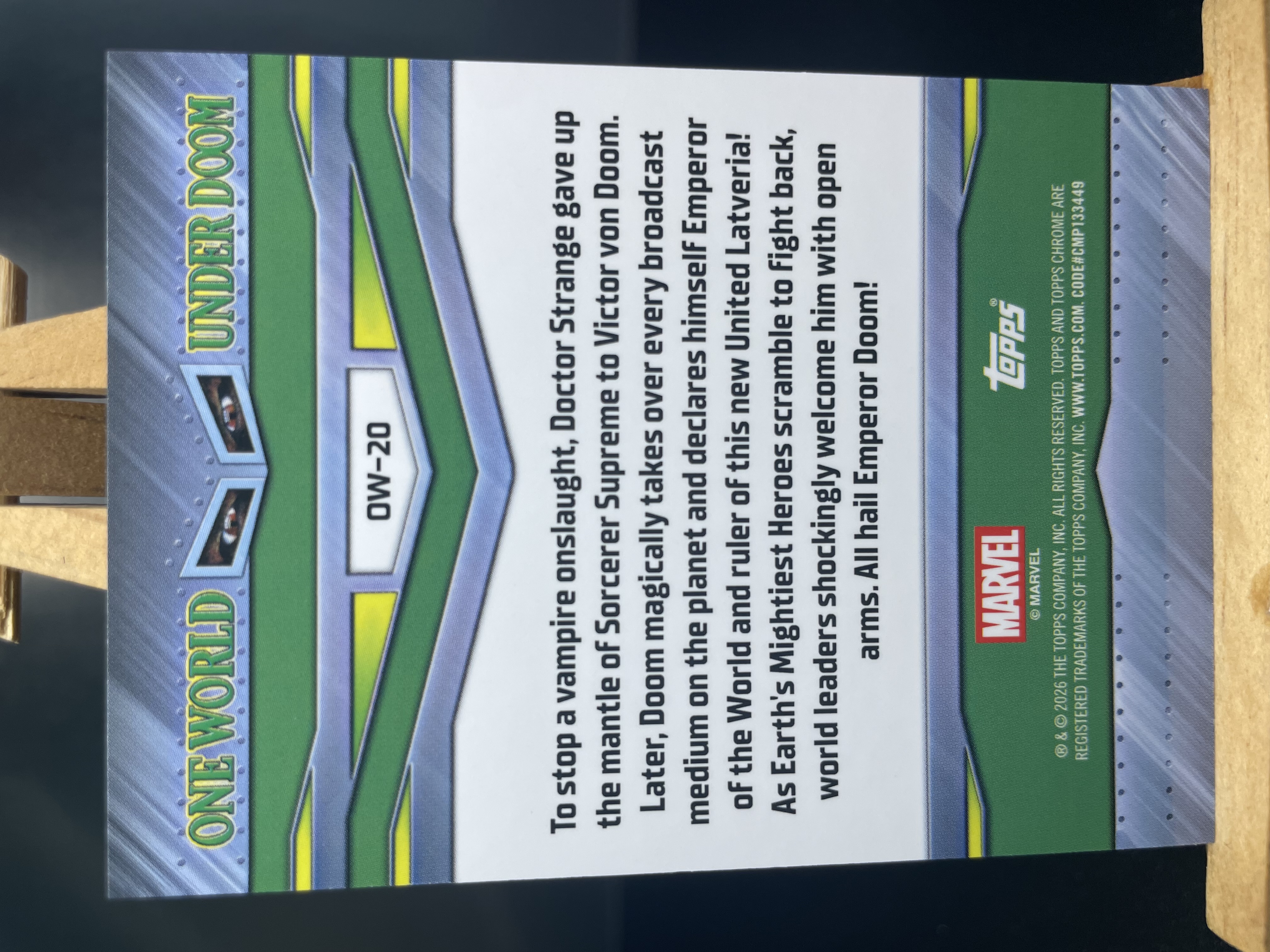 (B6)2026 TOPPS MARVEL 折射 石头人 猛击 毁灭博士 瞬间 实卡好看 收藏凑套必备 卡品如图 !!!