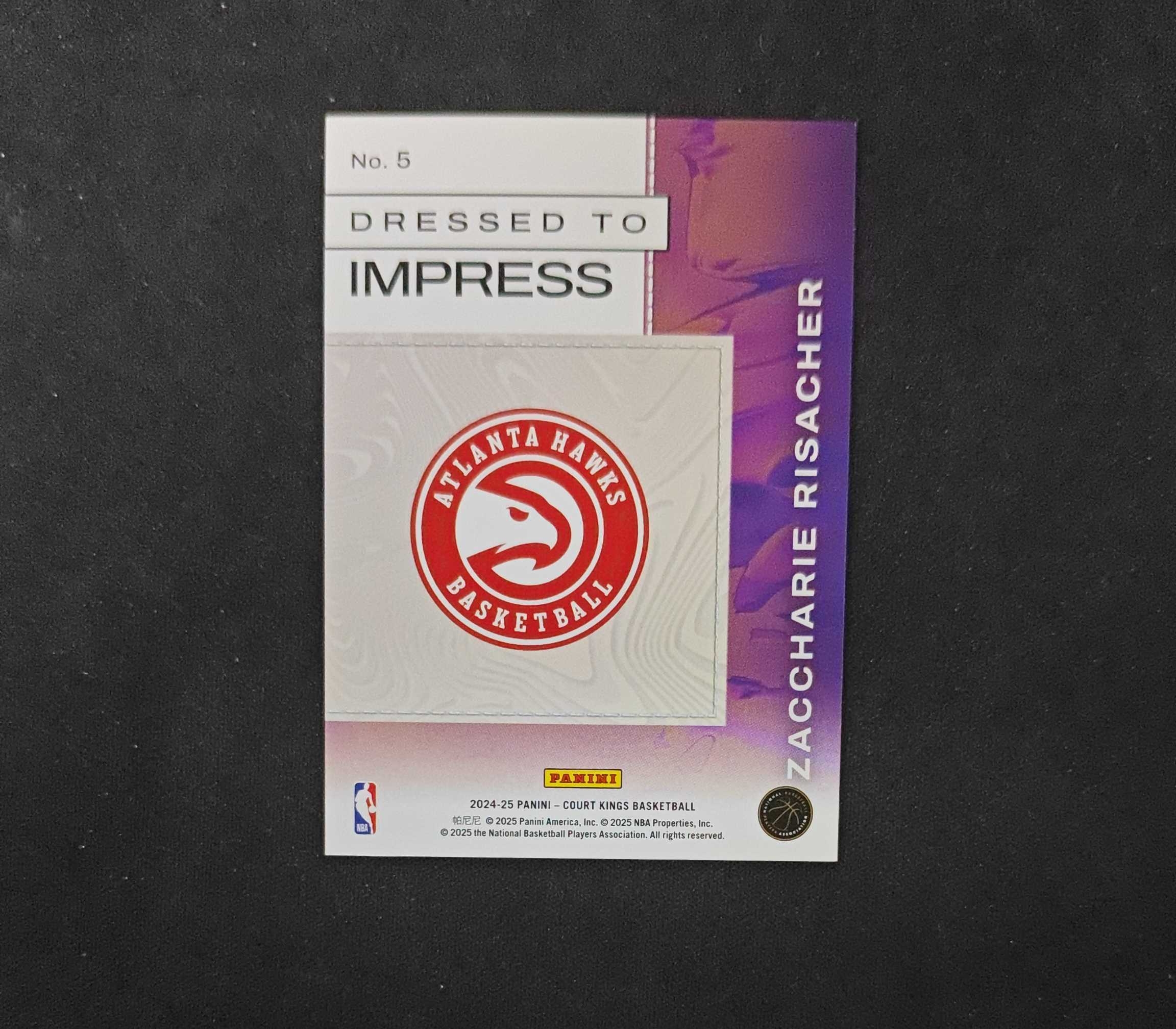 2024-25 Panini Court Kings Zaccharie Risacher RC 【SC拍卖】油画 新秀 老鹰 里萨谢 走秀特卡 收藏必备(拐哥)