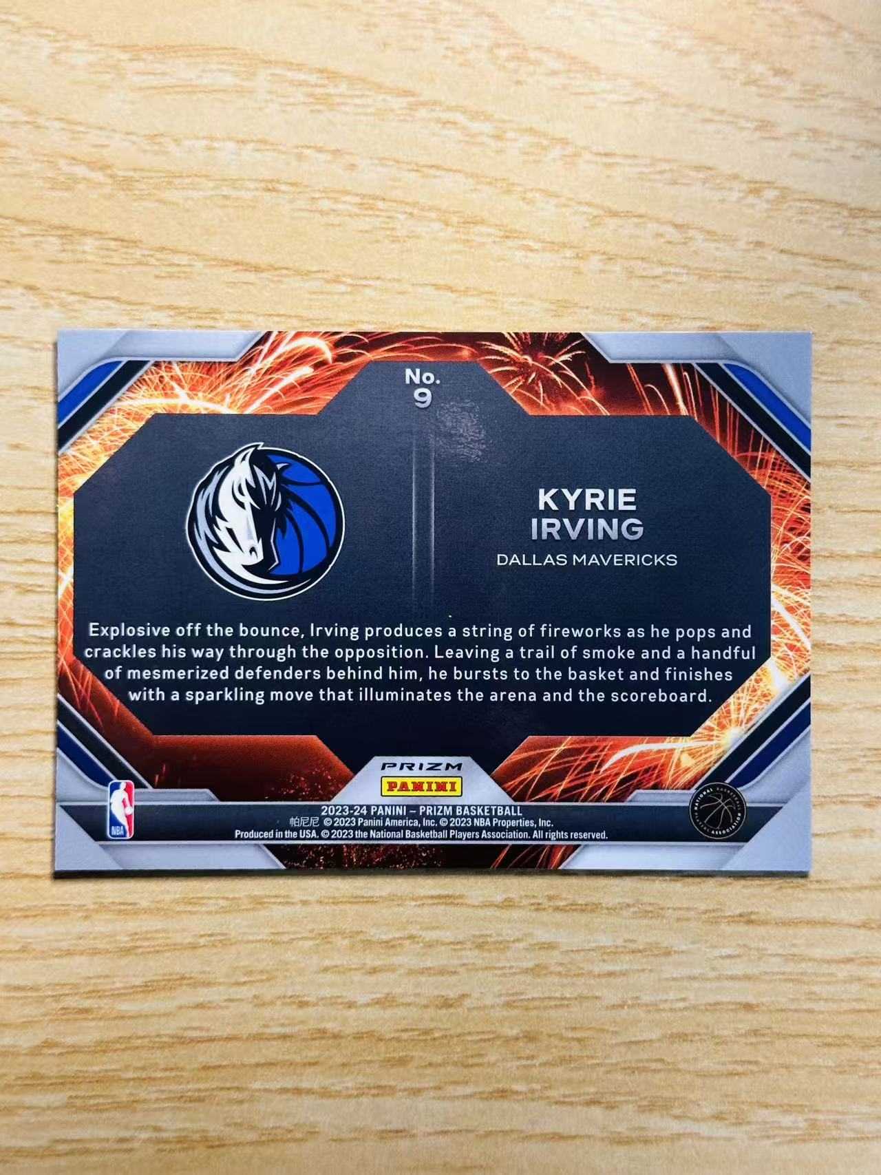 2023-24 Panini Prizm Kyrie Irving 嘿嘿代卖 凯里 欧文 特卡 蓝波纹折 独行侠 欧神仙 收藏必备