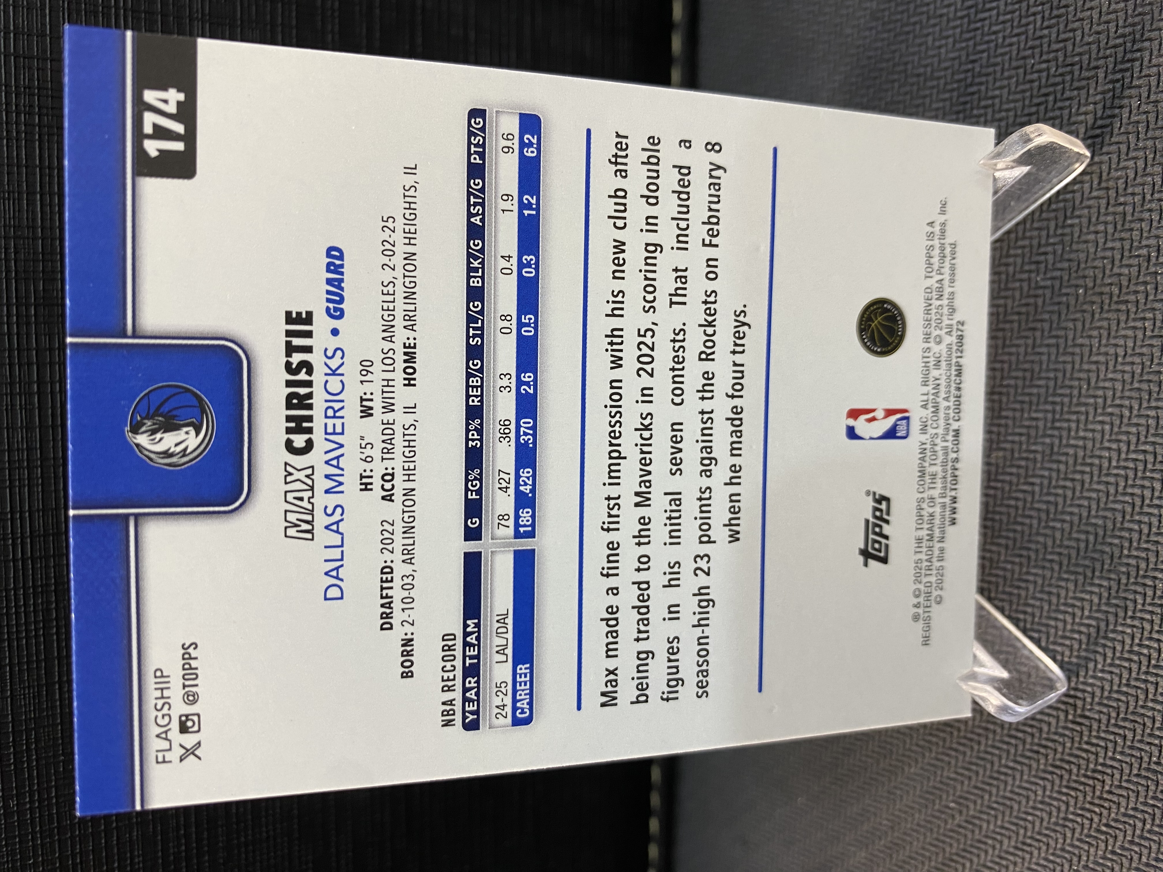 2025-26 Topps flagship Max Christie 克里斯蒂 折射 铜折 棕折 2025编 年份编 收藏必备 卡品如图 -Zle-【乌苏拍卖】