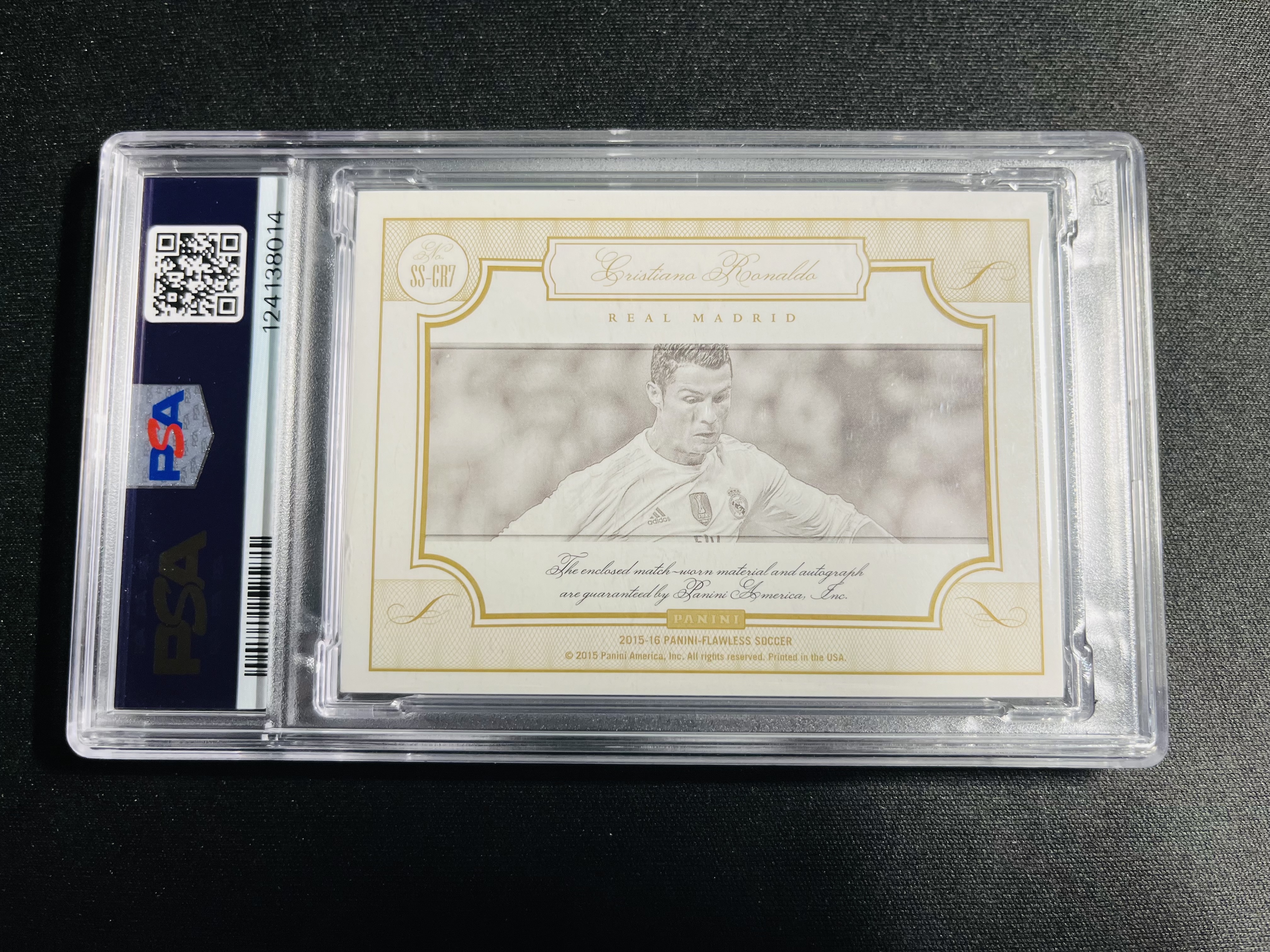 【古都代拍精品】2015-16 Panini Flawless 手提 元年 皇马 Cristiano Ronaldo C罗 克里斯蒂亚诺 罗纳尔多 25编 Sole of the Game 球鞋 卡签 签字 24/25 PSA8分 #夫子庙