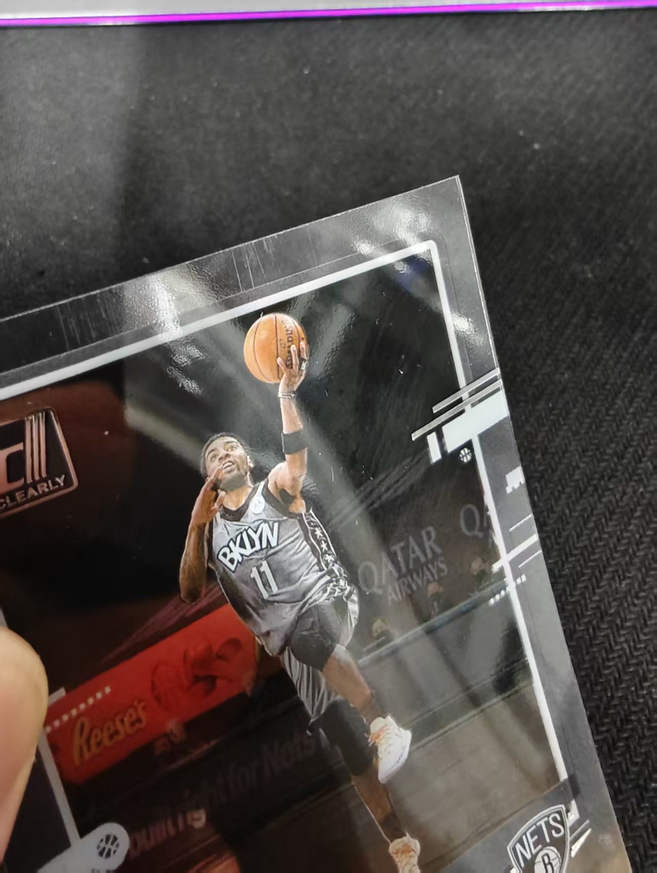 2020-21 Panini Clearly Donruss Kyrie Irving 篮网 凯里 欧文 杜蕾斯 胶片 划痕 边角瑕疵 #46