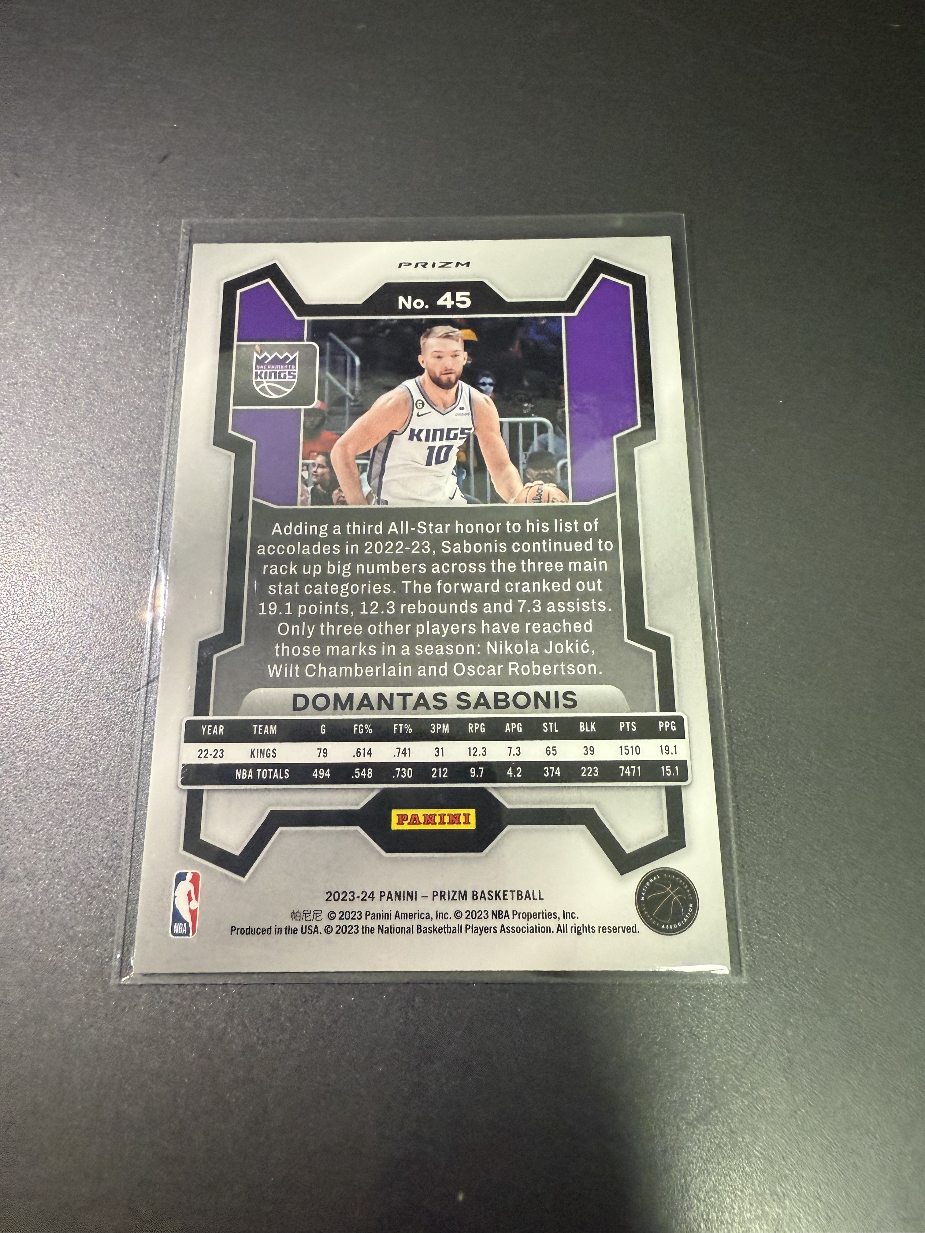 2023-24 Panini Prizm Draft Picks Domantas Sabonis 多曼塔斯 萨博尼斯 红闪折 丁