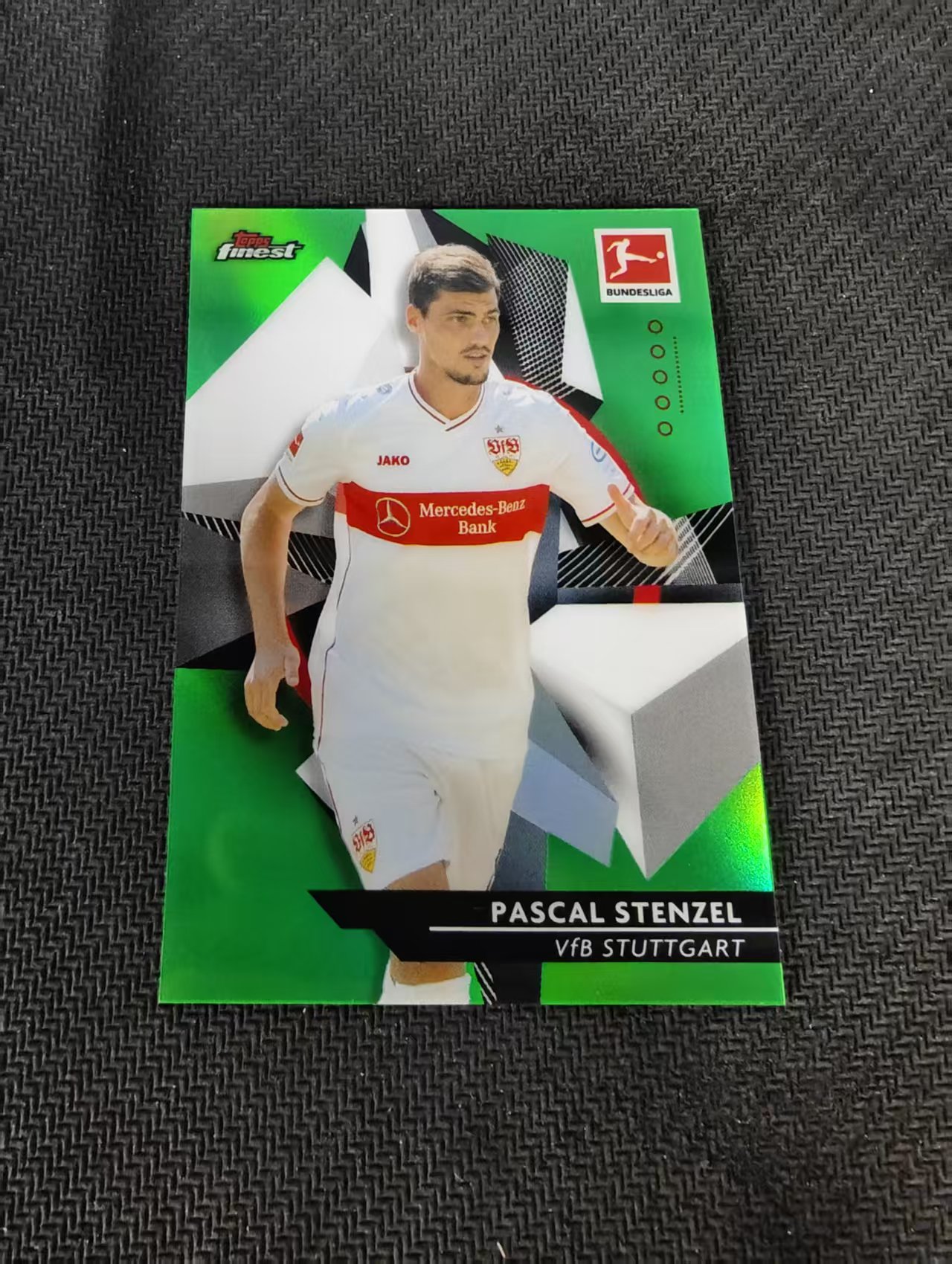 【可合并,不累计】2021 Topps Finest Pascal Stenzel 德甲Finest 斯图加特 斯滕泽尔 99编 绿折 瑕疵如图