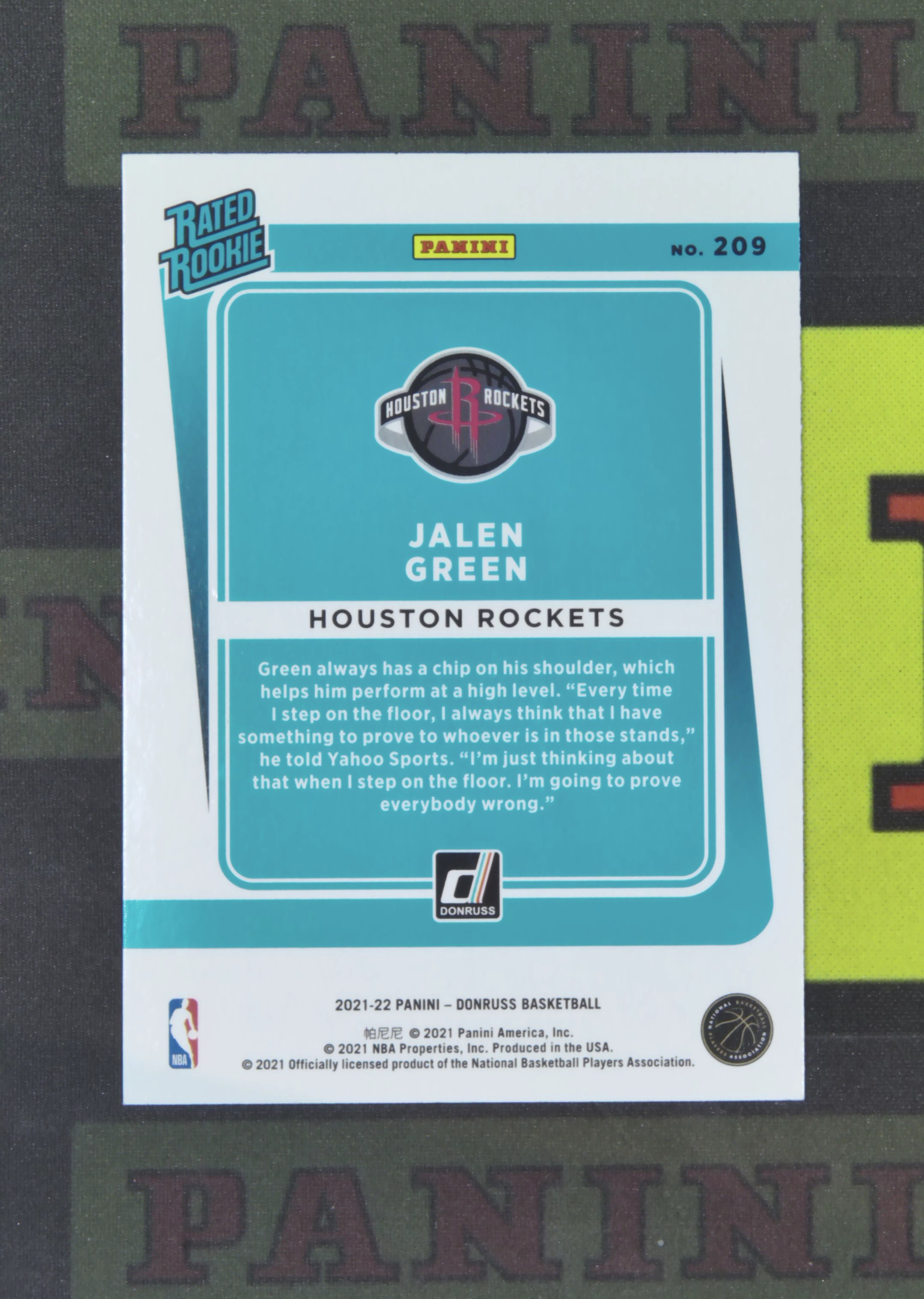 2021-22 Panini Donruss Jalen Green RC Nirvana Project 杰伦 格林 火箭 新秀 橙佛光 折射 杜蕾斯 卡品如图 收藏必备 zz001