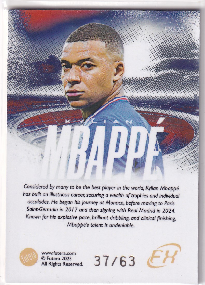 【thebighit】不累计004.2025 Futera FX 福特拉 法国 姆巴佩 特卡 63编