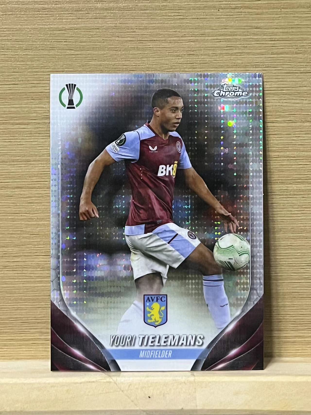 2024 Topps Chrome Youri Tielemans 蒂勒曼斯 脉冲折 阿斯顿维拉 银折 卡品如图 收藏凑套必备 A44