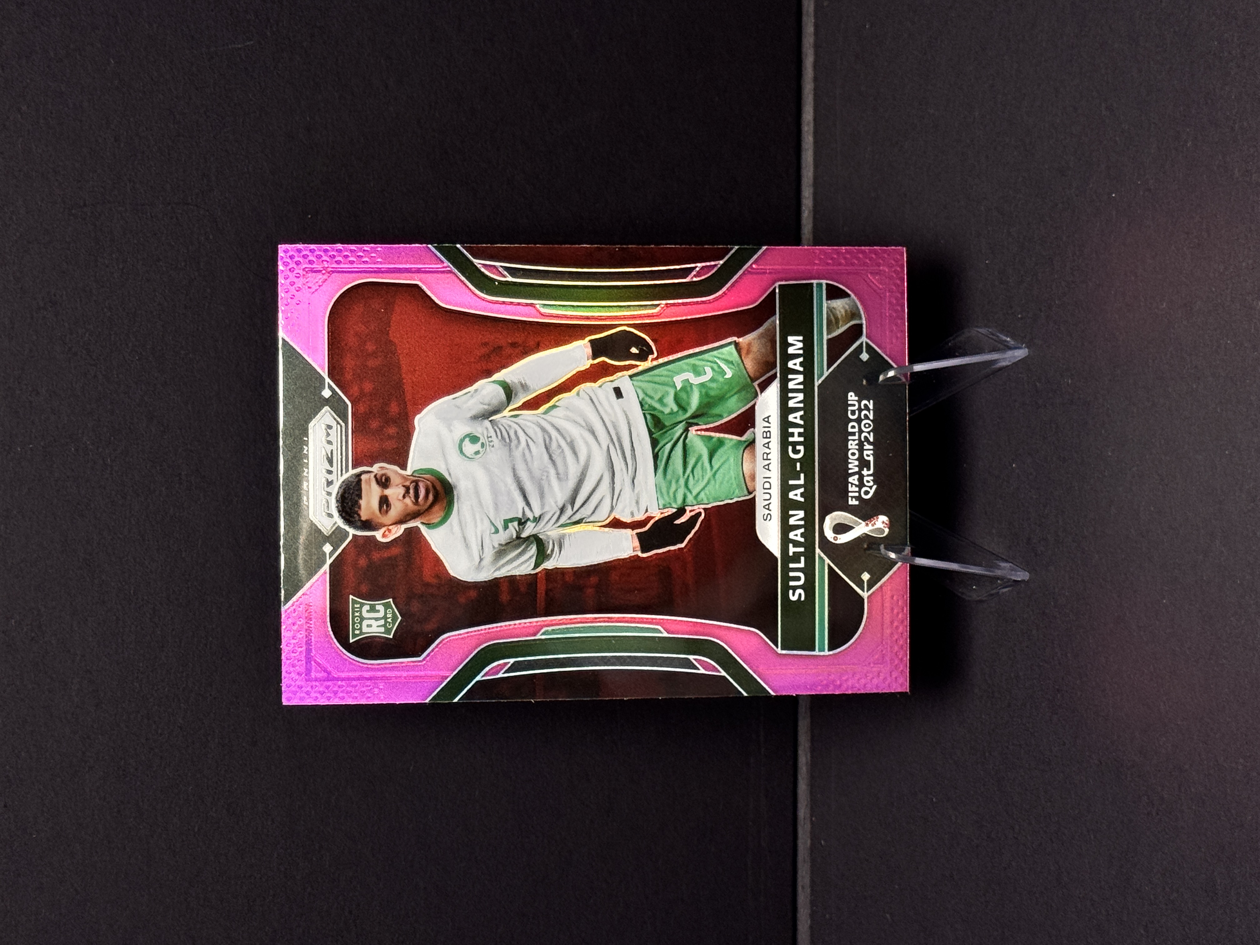 2022 Panini Prizm SULTAN AL GHANNAM RC 世界杯pz 沙特阿拉伯 苏丹 加奈姆 新秀rc 粉折 实卡精美 收藏必备 卡品如图 【星爷代拍】 A2-4