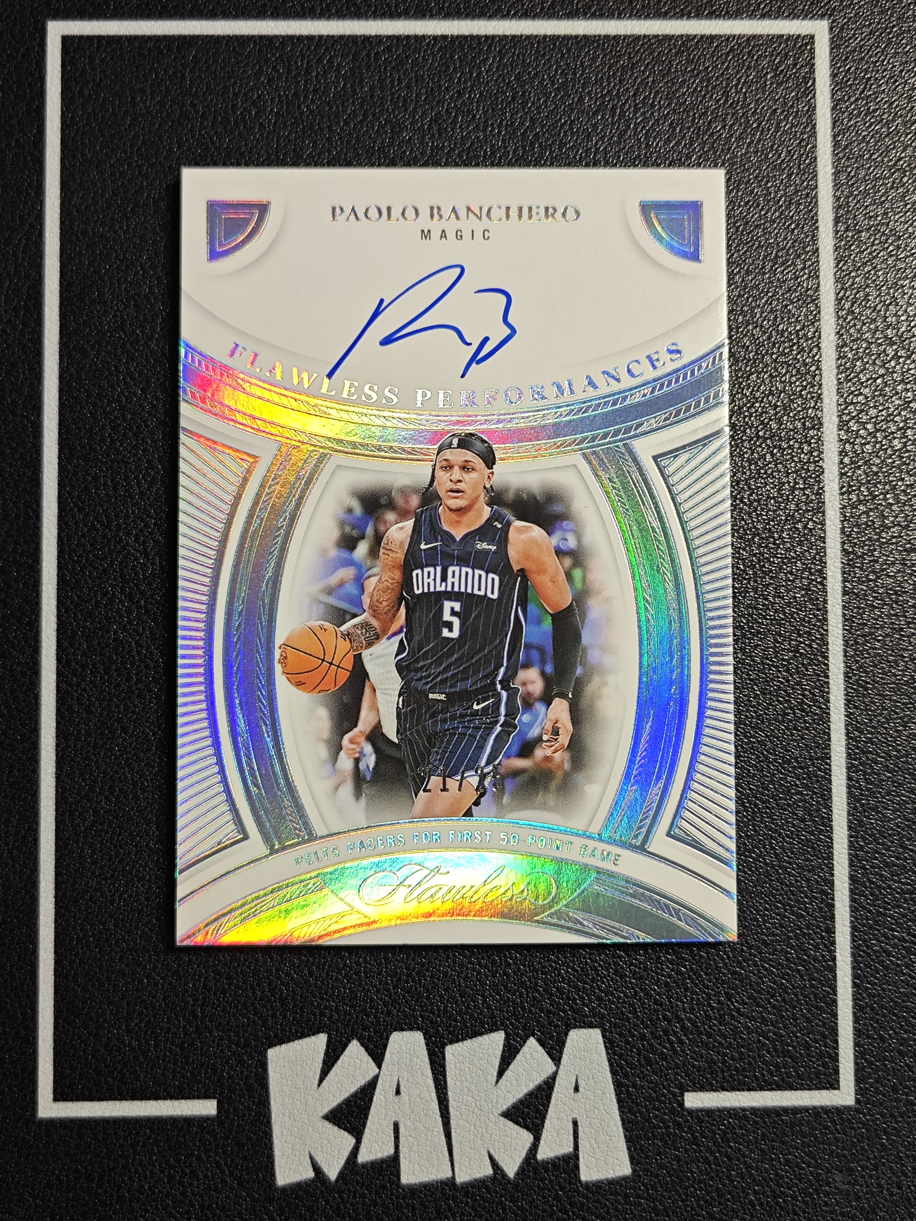 【KAKA】2024-25 Panini Flawless Paolo Banchero 手提 魔术 保罗 班凯罗 班切罗 25编 卡签 白金闪版 签字 轻印如图 景艺