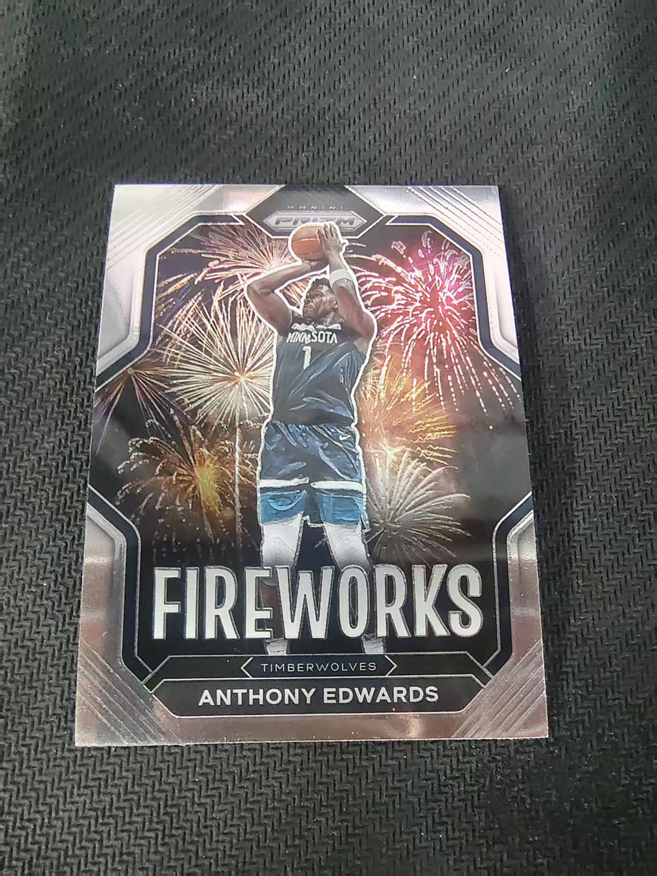 【可合并,不累计】2022-23 Panini Prizm Anthony Edwards 安东尼 爱德华兹 华子 森林狼 烟花特卡 PZ 划痕 边角微瑕 介意勿拍 #14
