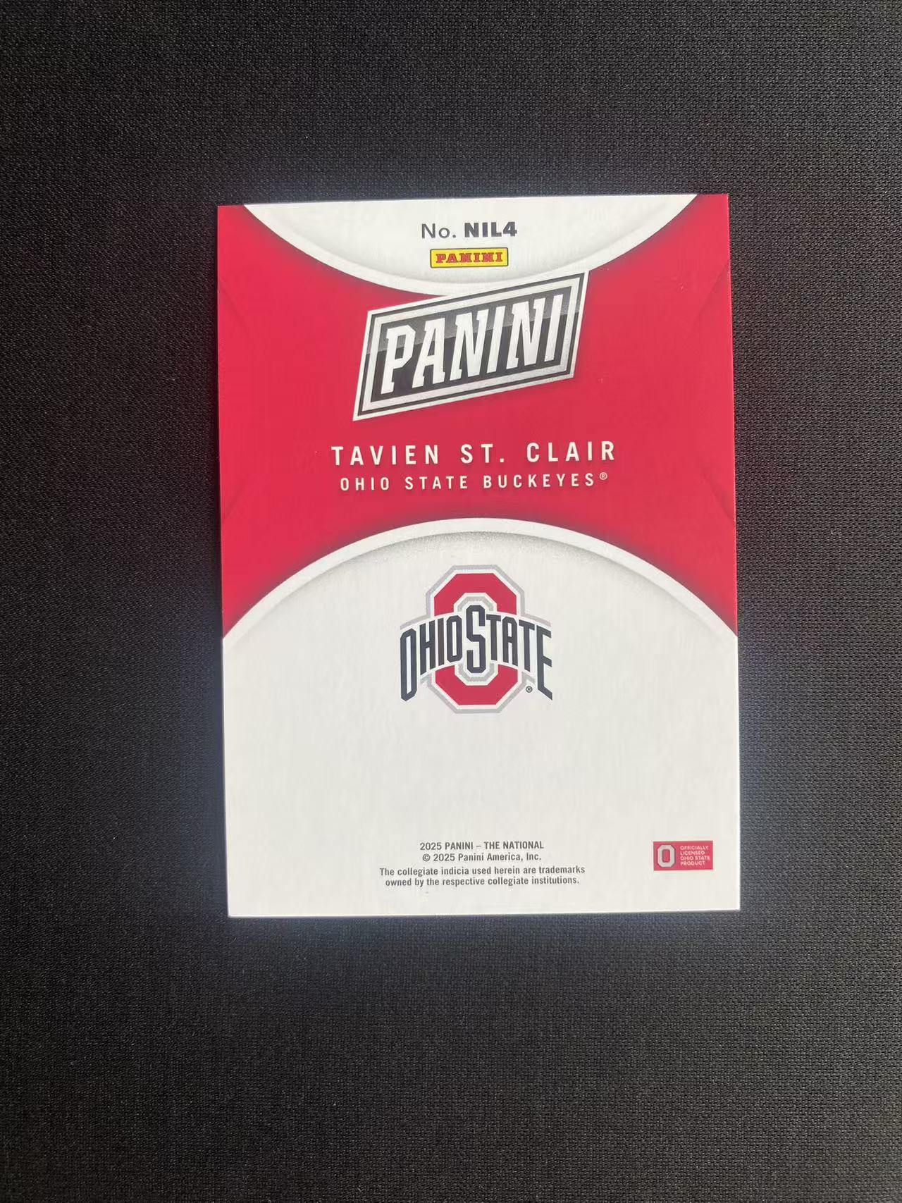 2025 白羊代卖 Panini the national Tavien st clair 国展 橄榄球 克莱尔 新秀 蓝折 折射 50编 卡品如图 兄弟05