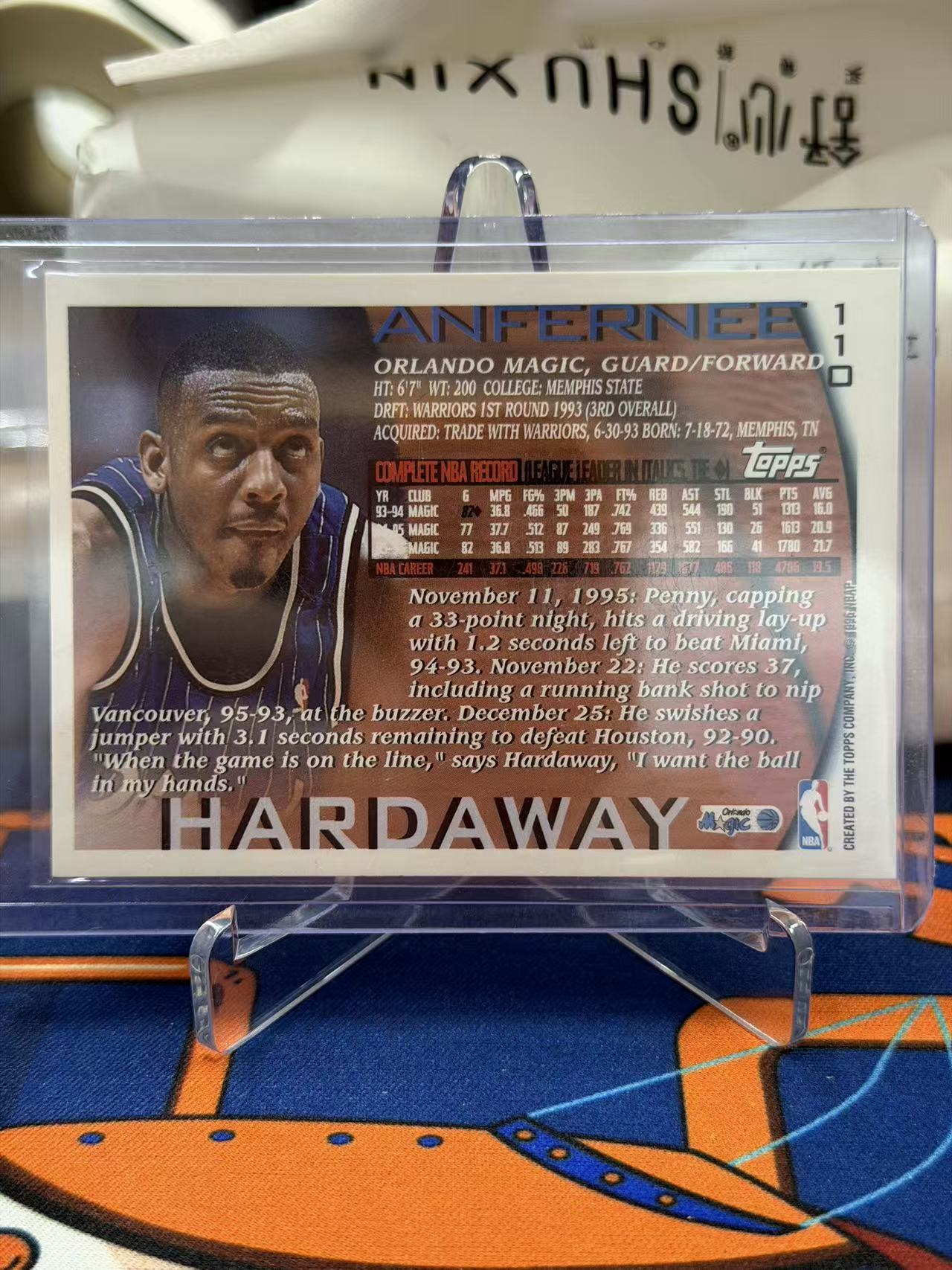 1996-97 Topps NBA at 50 Anfernee Hardaway 安芬尼 哈达威/便士 奥兰多魔术 50周年纪念 #110 卡固官方代卖 Gordon
