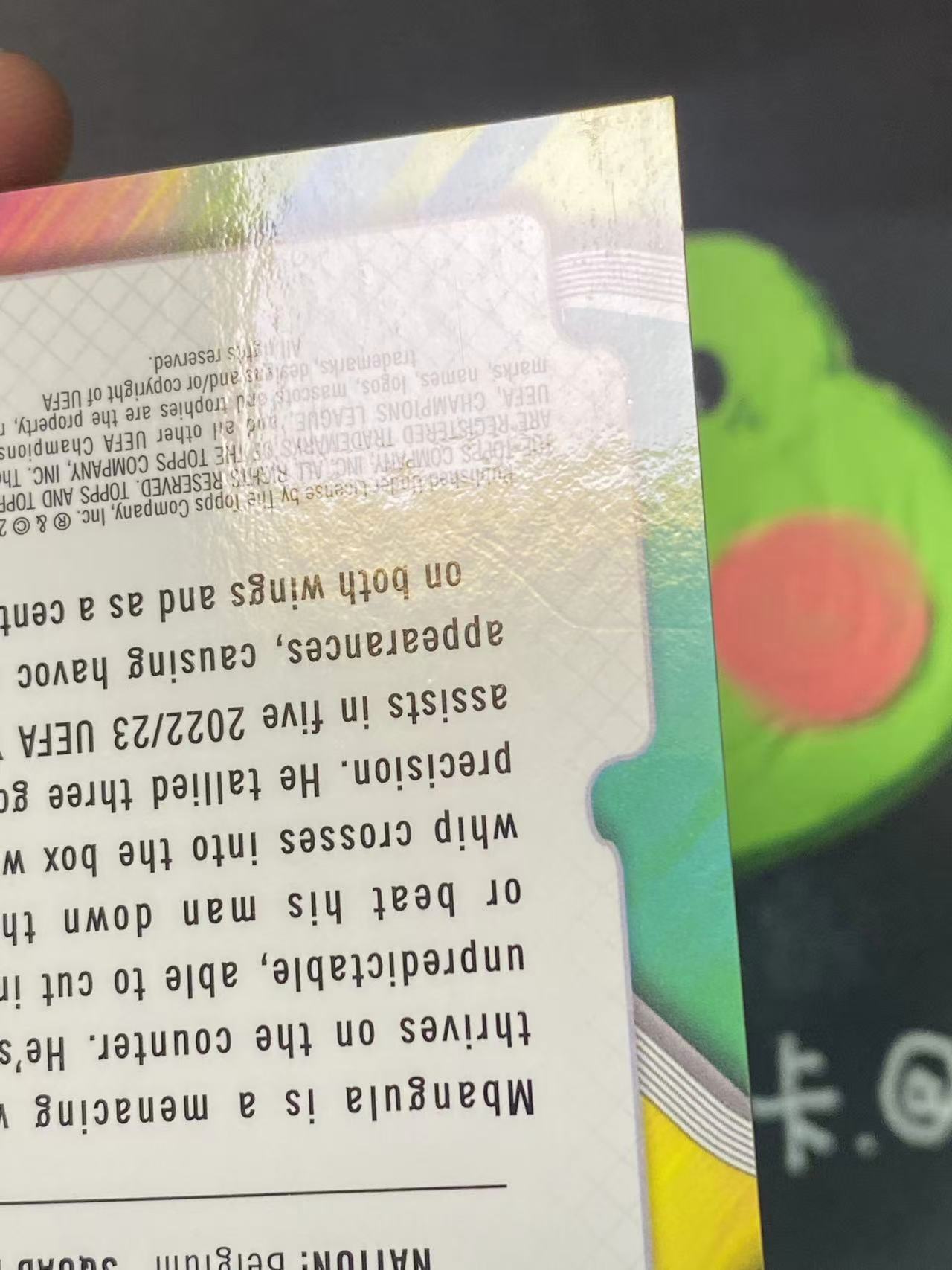 2025 Topps Finest Samuel Mbangula 欧冠 尤文图斯 姆班古拉 新秀 RC 5/5编 尾编 红折 微瑕如图【ZYP代拍】脑1