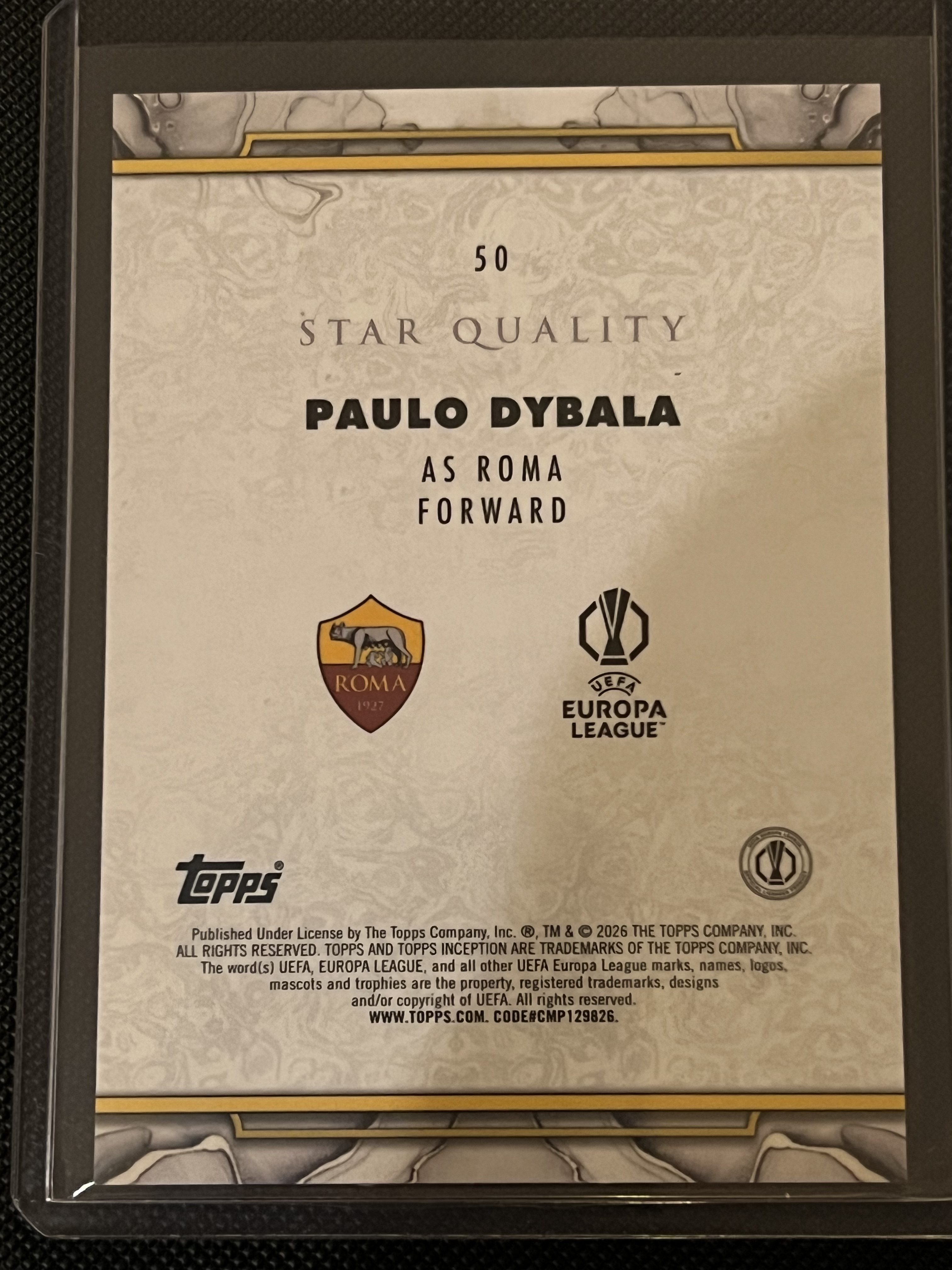 1927 Topps Inception Paulo Dybala #50 盗梦 罗马 保罗·迪巴拉 199编 正base 折射 限量卡!!凑套必备!!