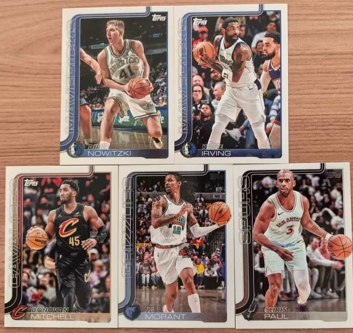 2025 Topps Flagship 德克 诺维茨基 克里斯 保罗 凯里 欧文 贾莫兰特 多诺万 米切尔 独行侠 马刺 灰熊 骑士 base 凑套