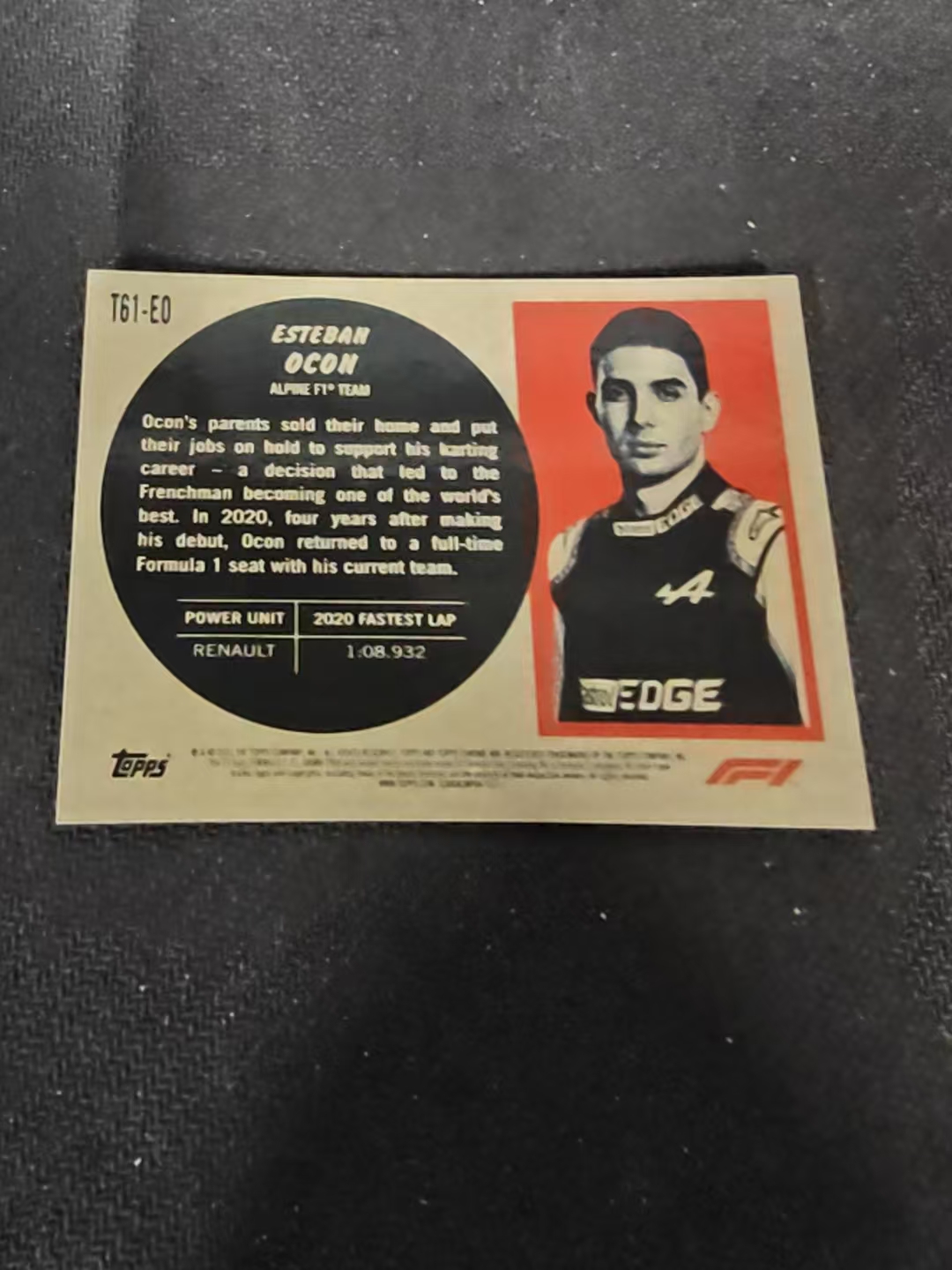 2021 Topps Chrome Esteban Ocon 埃斯特班 奥康 银折 特卡 F1 划痕 边角瑕疵 #EO