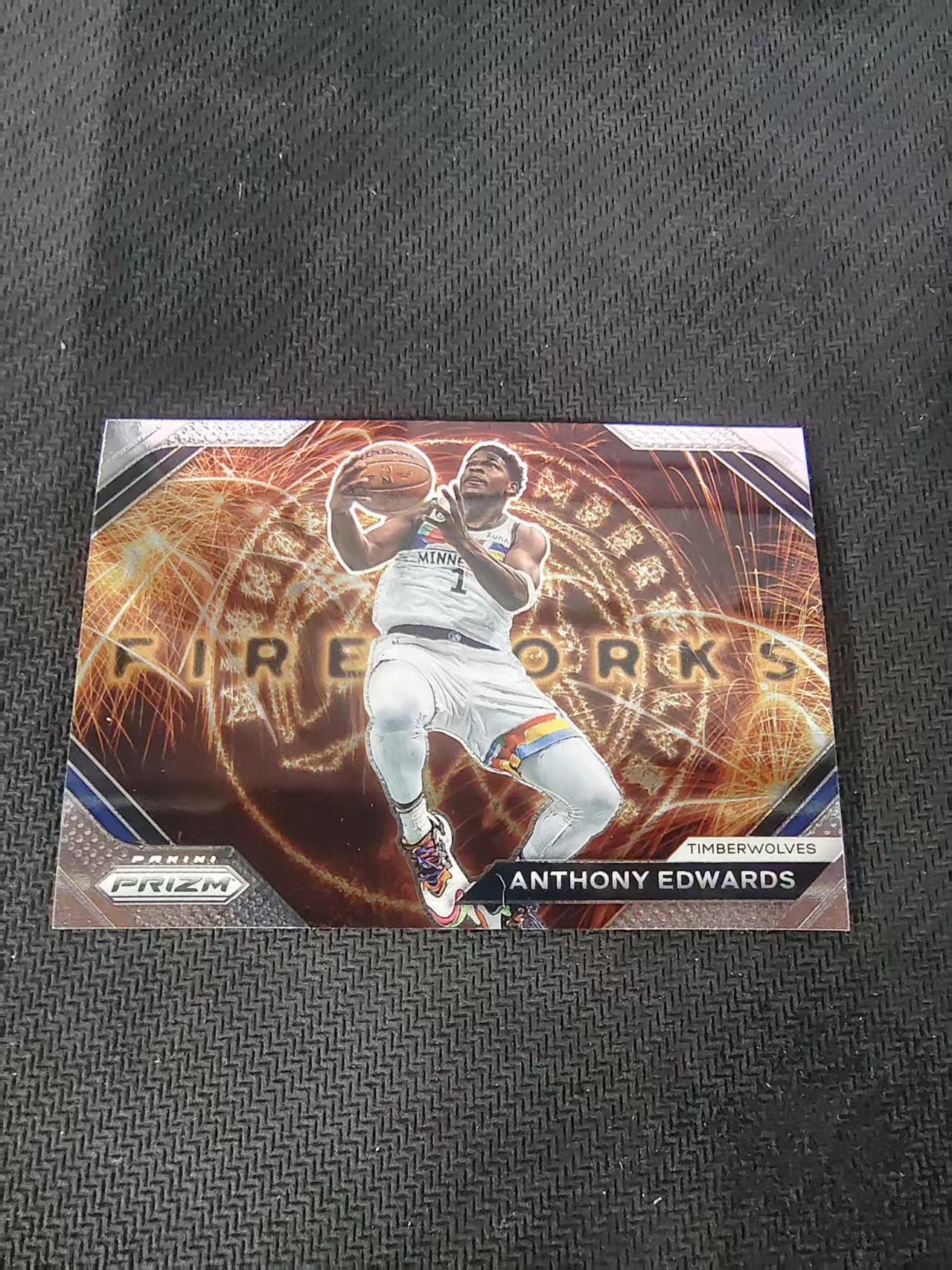 【可合并,不累计】2023-24 Panini Prizm Anthony Edwards 安东尼 爱德华兹 华子 森林狼 烟花特卡 PZ 划痕 边角瑕疵 介意勿拍 #11