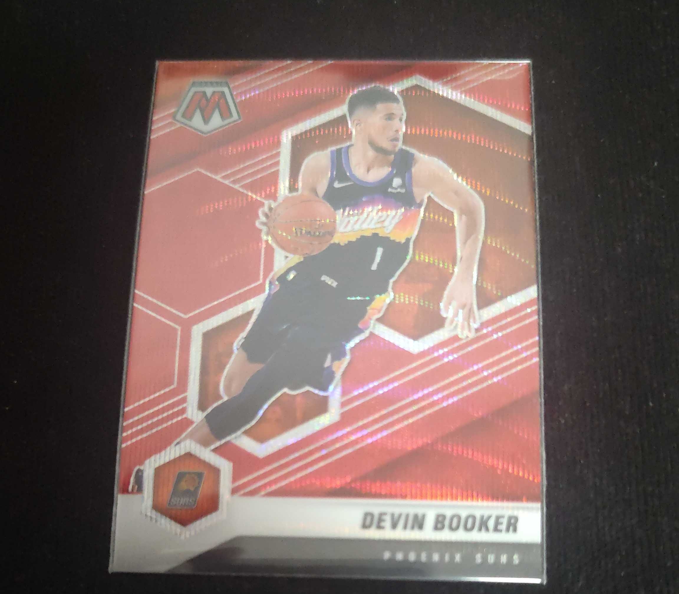 2020-21 Panini Mosaic Devin Booker 馬賽克 布克 太陽 紅波紋折 折射