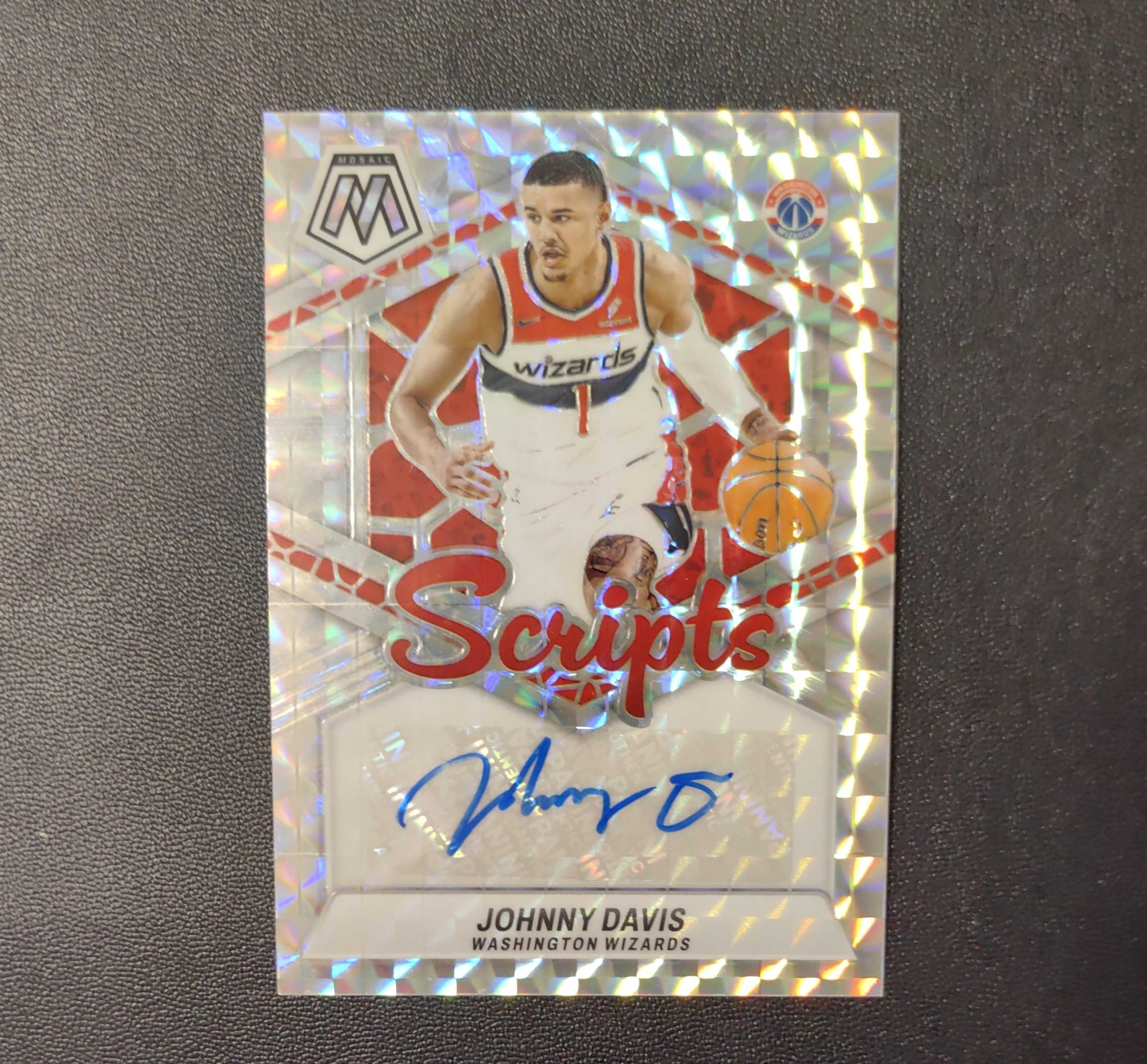 2023-24 Panini Mosaic Johnny Davis 马赛克系列 奇才队 约翰戴维斯 签字 贴签 东契奇 sga 库里 文班亚马 詹姆斯