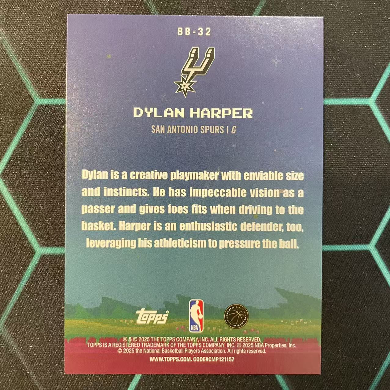 2025 Topps Flagship Dylan Harper RC 【阿福代卖】 迪伦 哈珀 马刺 新秀 8-BIT BALLERS 像素特卡 银点点折 收藏必备(行行行)