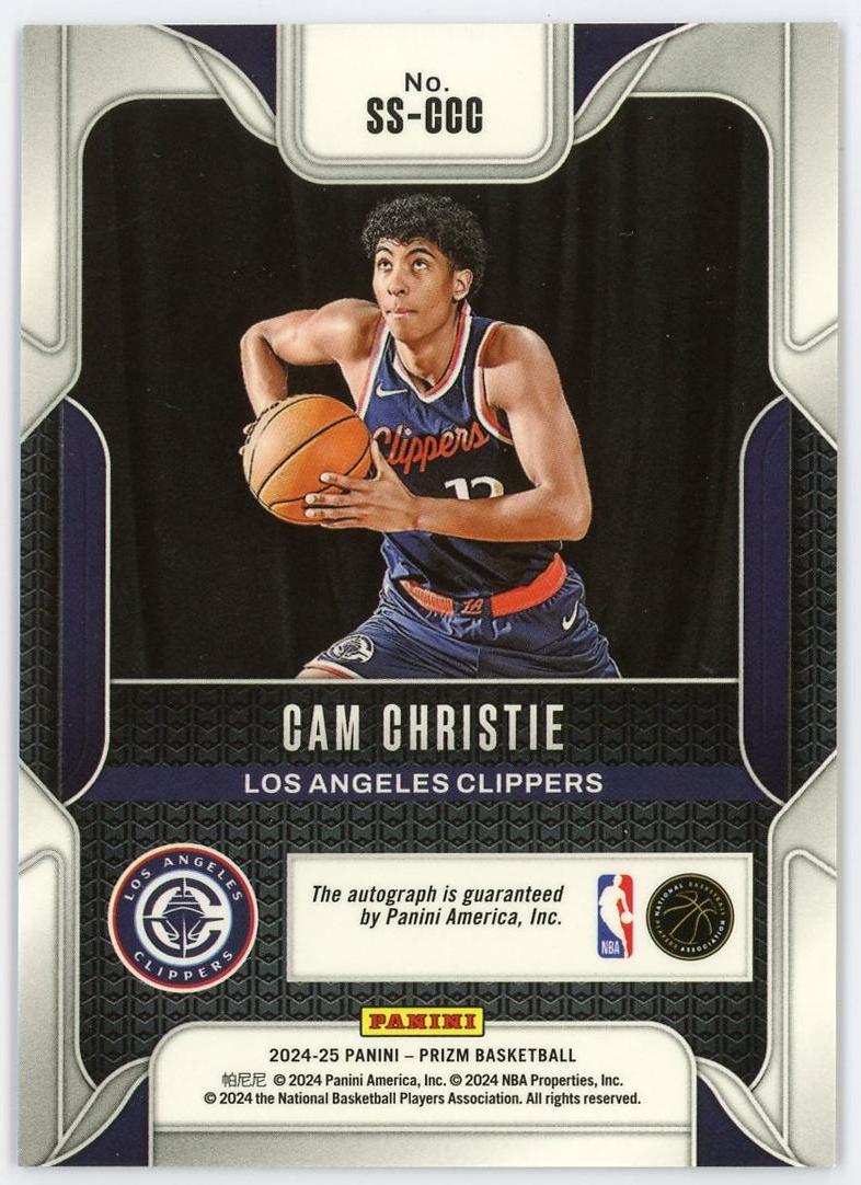 2024-25 Panini Prizm Cam Christie RC 卡姆克里斯蒂 新秀 pz 签字 SS签 快船 卡品如图 0YQ3/11.16