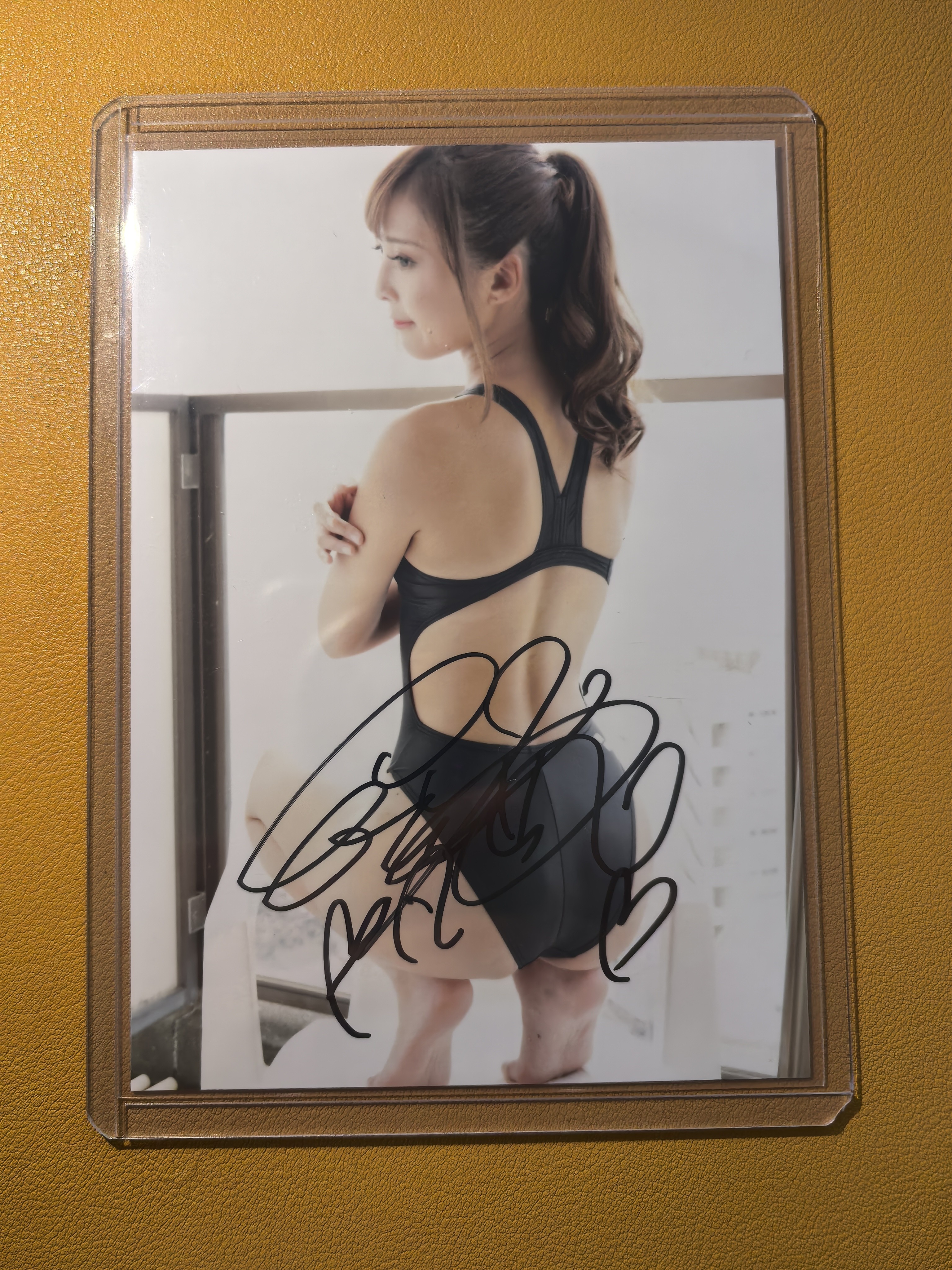 偶像模特艺人【日本代购】大张卡签完美签字 实卡超好看绝版稀有美女车模妹卡