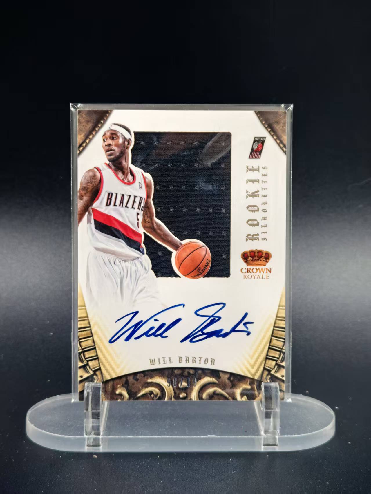 2012-13 Panini Preferred Will Barton RC #301 威尔 巴顿 皇冠 剪影 RJA 新秀大窗球衣 卡签 90/99编