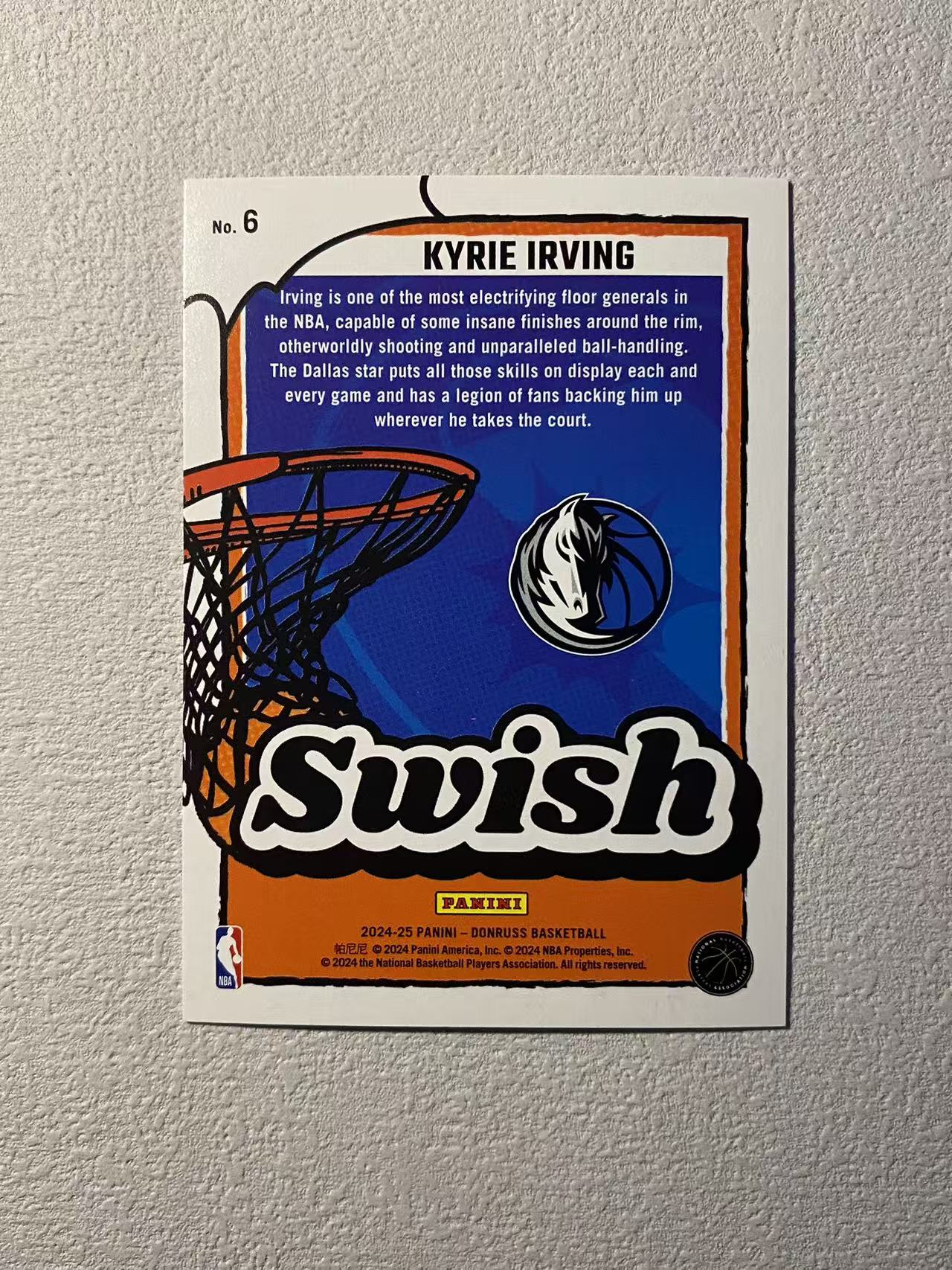 2024-25 Panini Donruss Kyrie Irving 杜蕾斯 独行侠 凯里 欧文 欧神仙 /75编 swish特卡 钻石折 折射 收藏必备