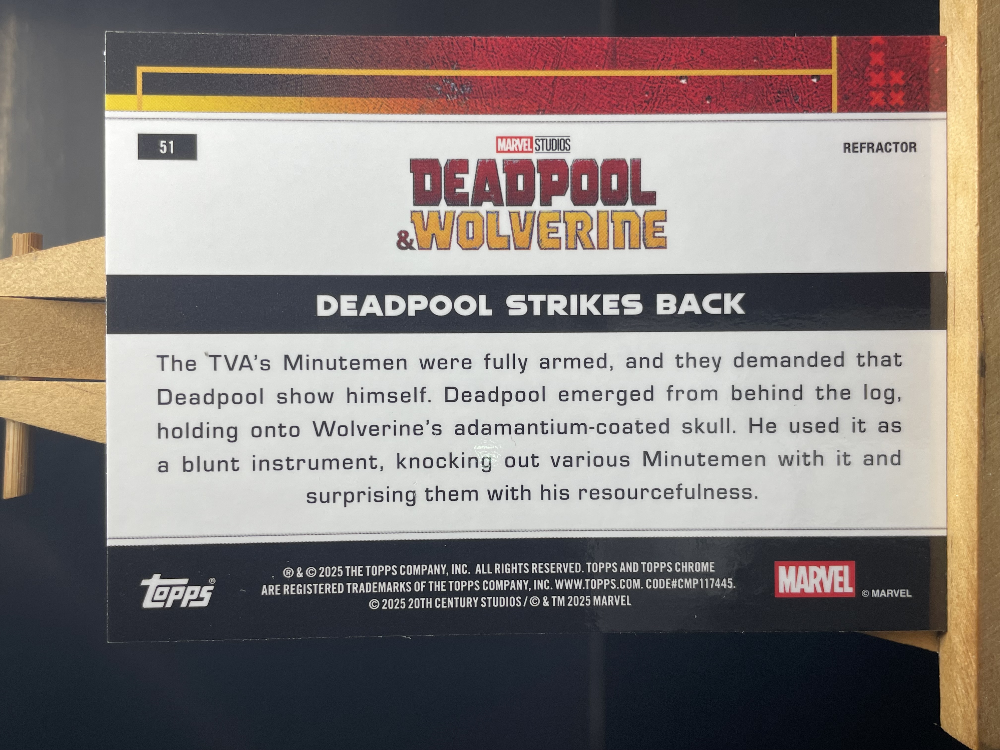 (A7) 2025 TOPPS 折射 漫威 死侍与金刚狼 死侍 近期大热球星 收藏凑套必备 卡品如图 !!!