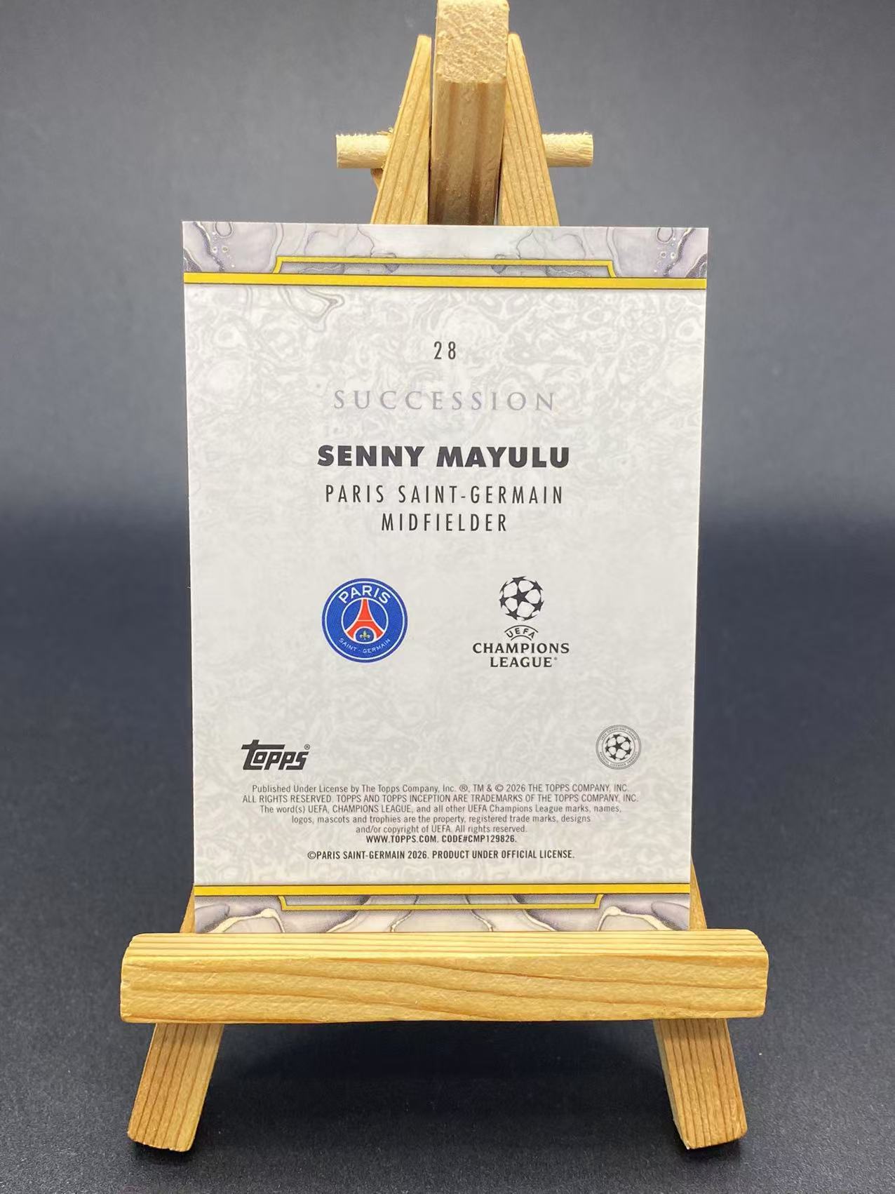 2026 【六六代卖】 INCEPTION SENNY MAYULU 欧冠 盗梦 马尤卢 巴黎圣日耳曼 大巴黎 20/25编 紫平行 BASE(QY01)