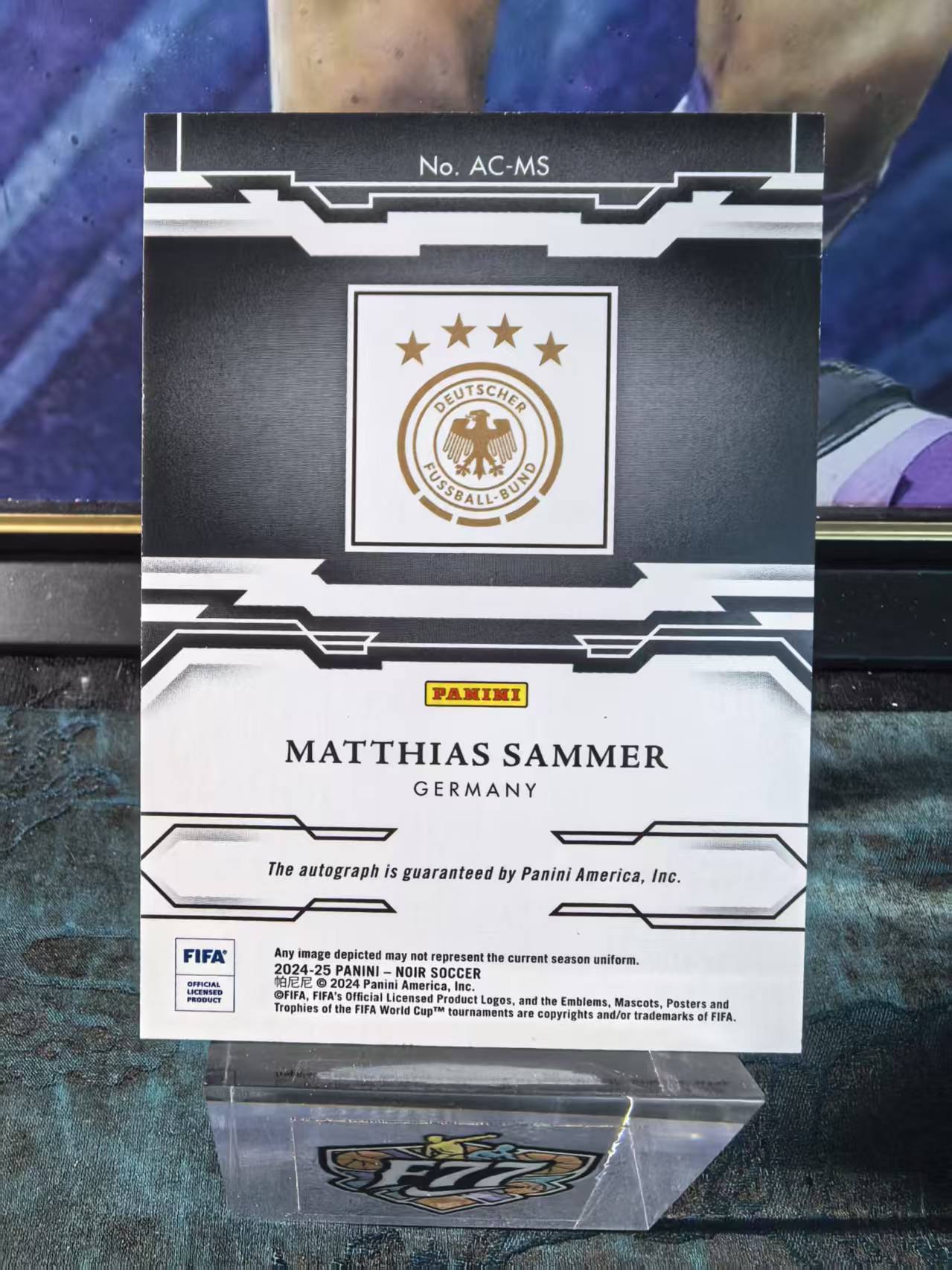 2024-25 Panini Noir MATTHIAS SAMMER 足球 noir 萨默尔 /49编 签字 noir签 德国 收藏必备