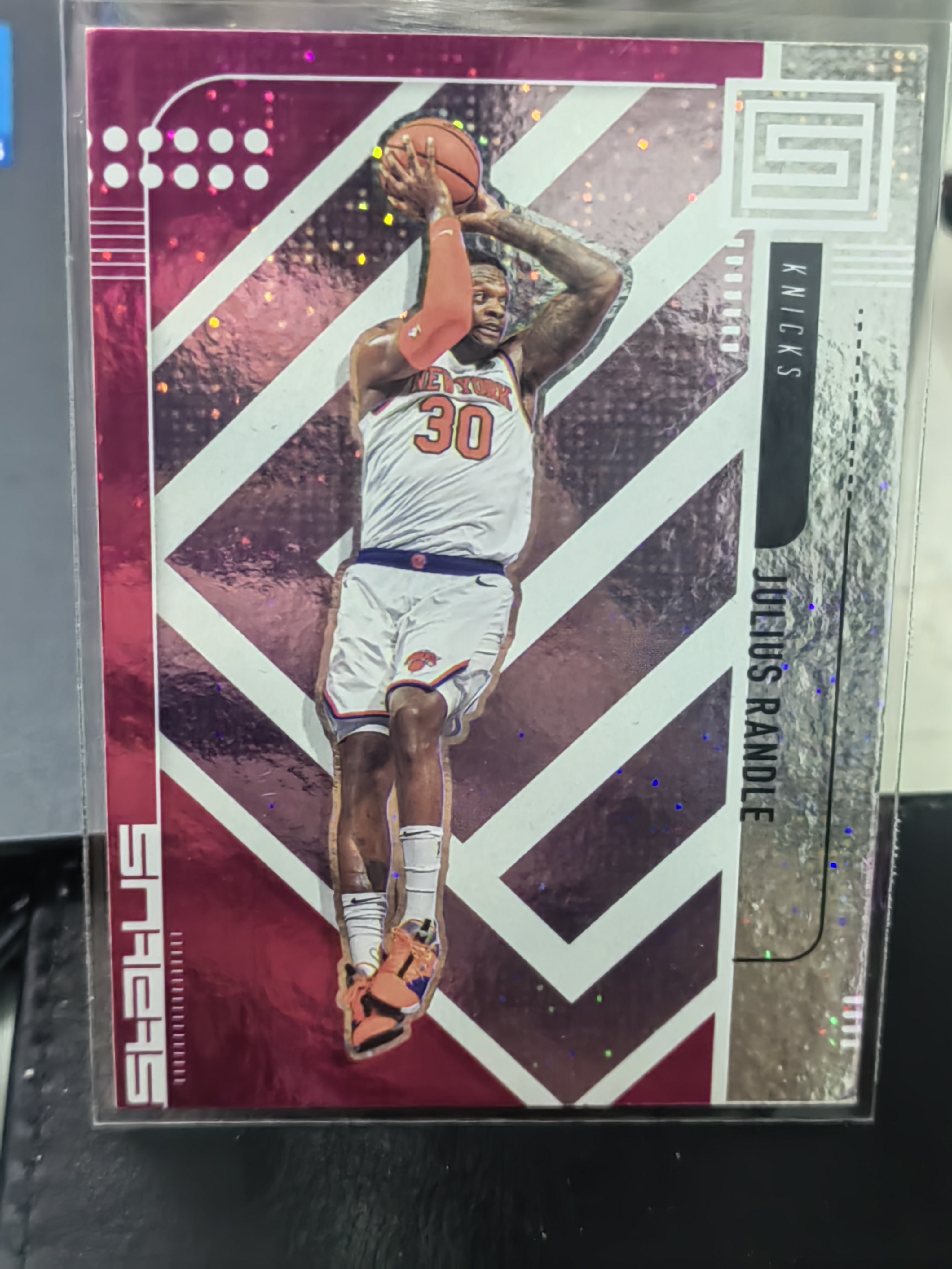 2019-20 Panini Status Julius Randle status 朱利叶斯兰德尔 尼克斯 点点折 篮 白边白角 不保卡品 卡品如图