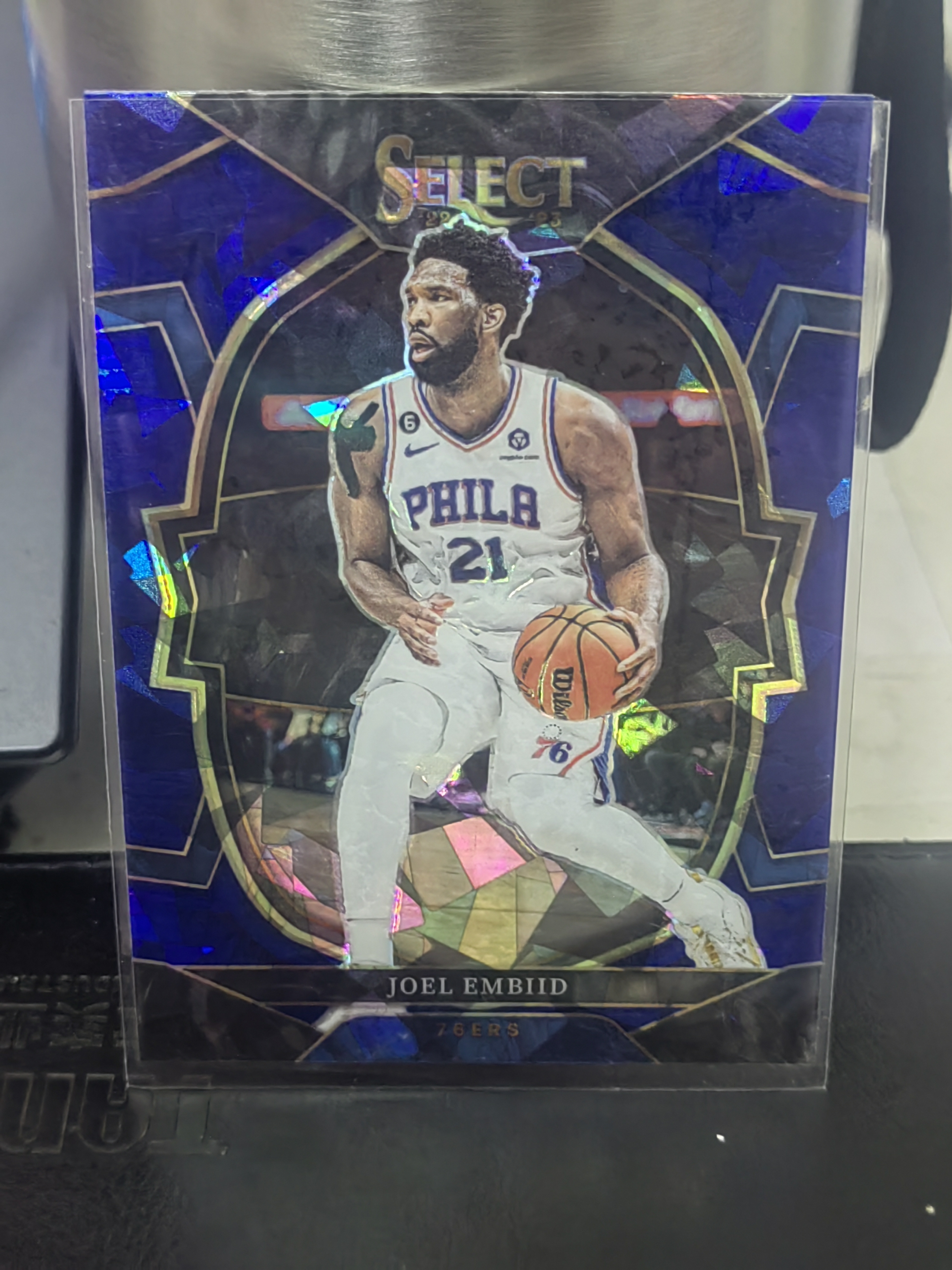 2022-23 Panini Select Joel Embiid Select 蓝碎冰 乔尔 恩比德 大帝 76人 篮 白边白角 不保卡品 卡品如图