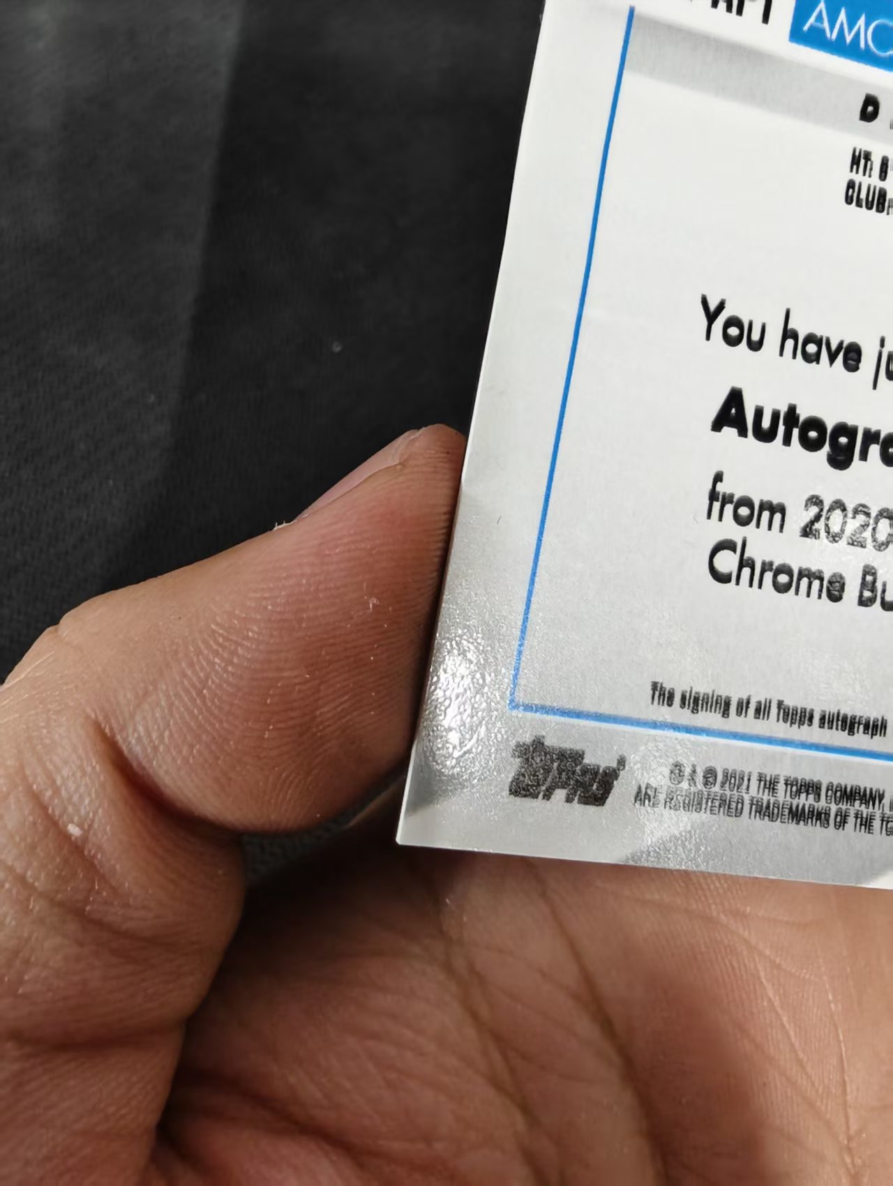 【可合并,不累计】2021 Topps Chrome Amos Pieper 德甲TC 比勒费尔德 阿莫斯 皮珀 银折 签字 签名 微瑕如图