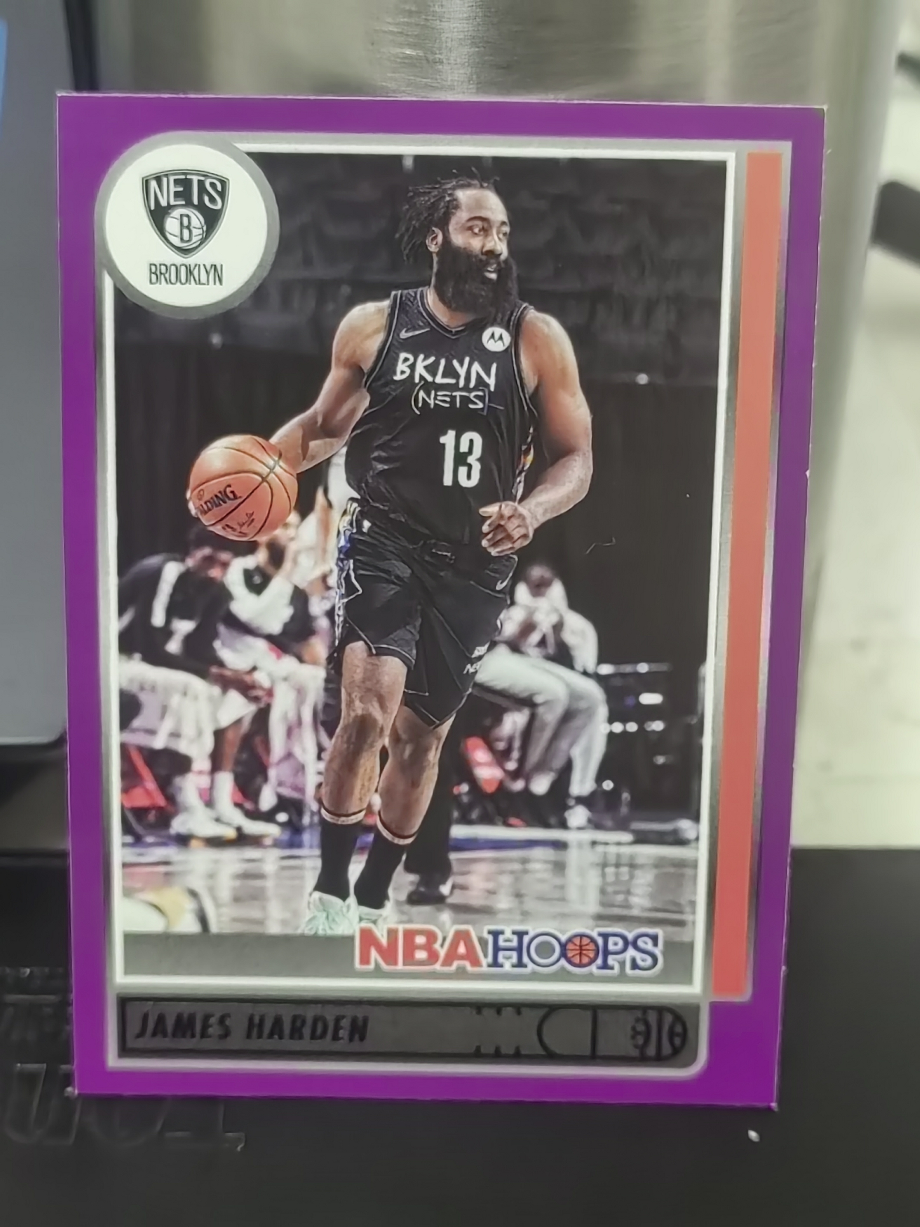 2021-22 Panini Hoops James Harden Hoops 紫平行 詹姆斯 哈登 火箭 篮 白边白角 不保卡品 卡品如图