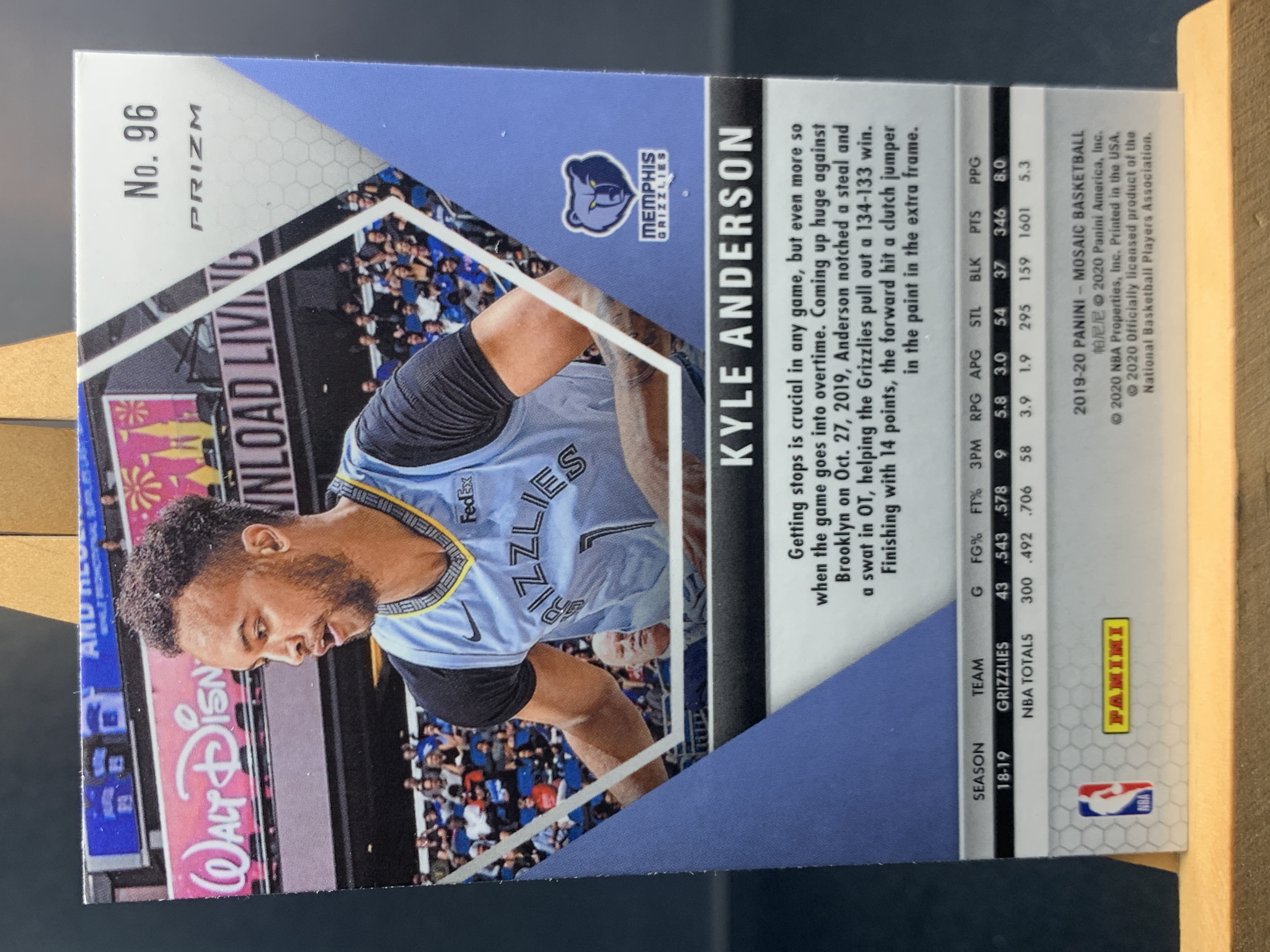 (C1) 2019-20 PANINI 马赛克 折射 李凯尔 灰熊 近期大热球星 收藏必备 卡品如图! ! !