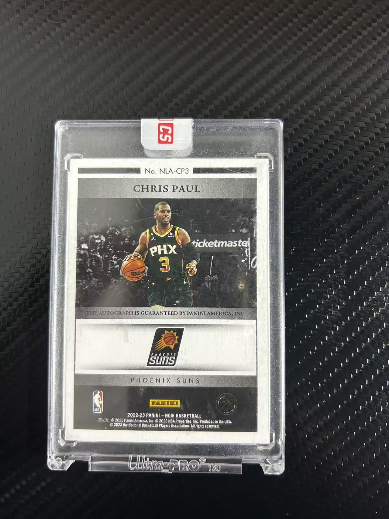 2022-23 Panini Noir Chris Paul #NLA-CP3【灯灯拍卡】 诺尔 太阳 克里斯 保罗 镜面 签字 卡签 夜灯签 夜灯 21/25编 低编 收藏必备【麦浪风】