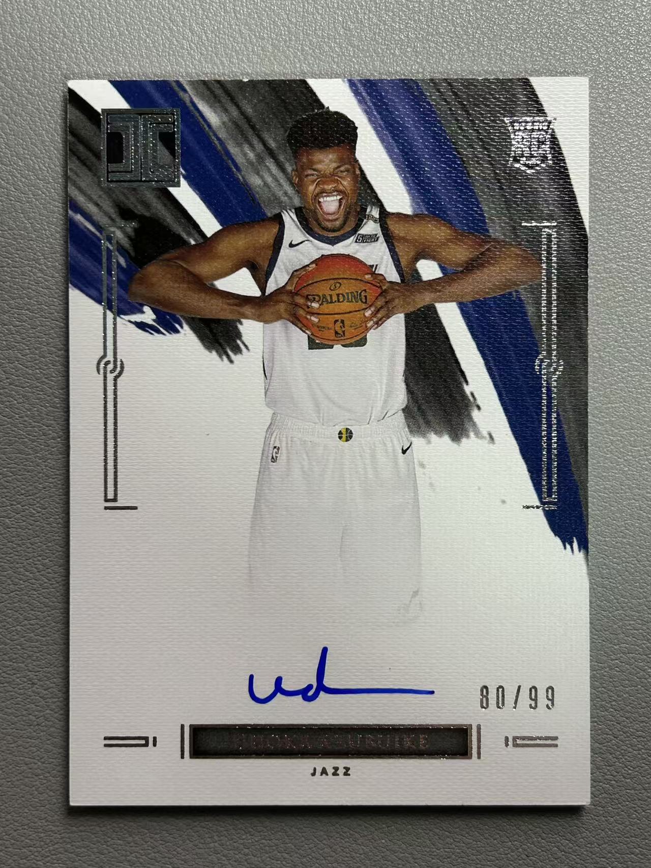 【阿泽代卖】2020-21 Panini Impeccable 小真金 Udoka Azubuike 爵士 新秀 RC 阿祖布伊克 签字 卡签 /99编 选图巨帅 卡品如图 介意勿拍-K哥