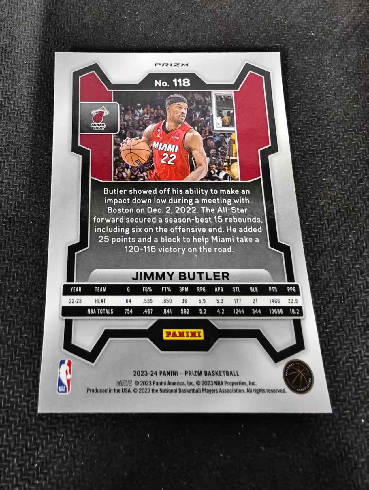 2023-24 Panini Prizm Jimmy Butler 吉米 巴特勒 热火 hyper折 PZ 划痕 边角瑕疵 #118